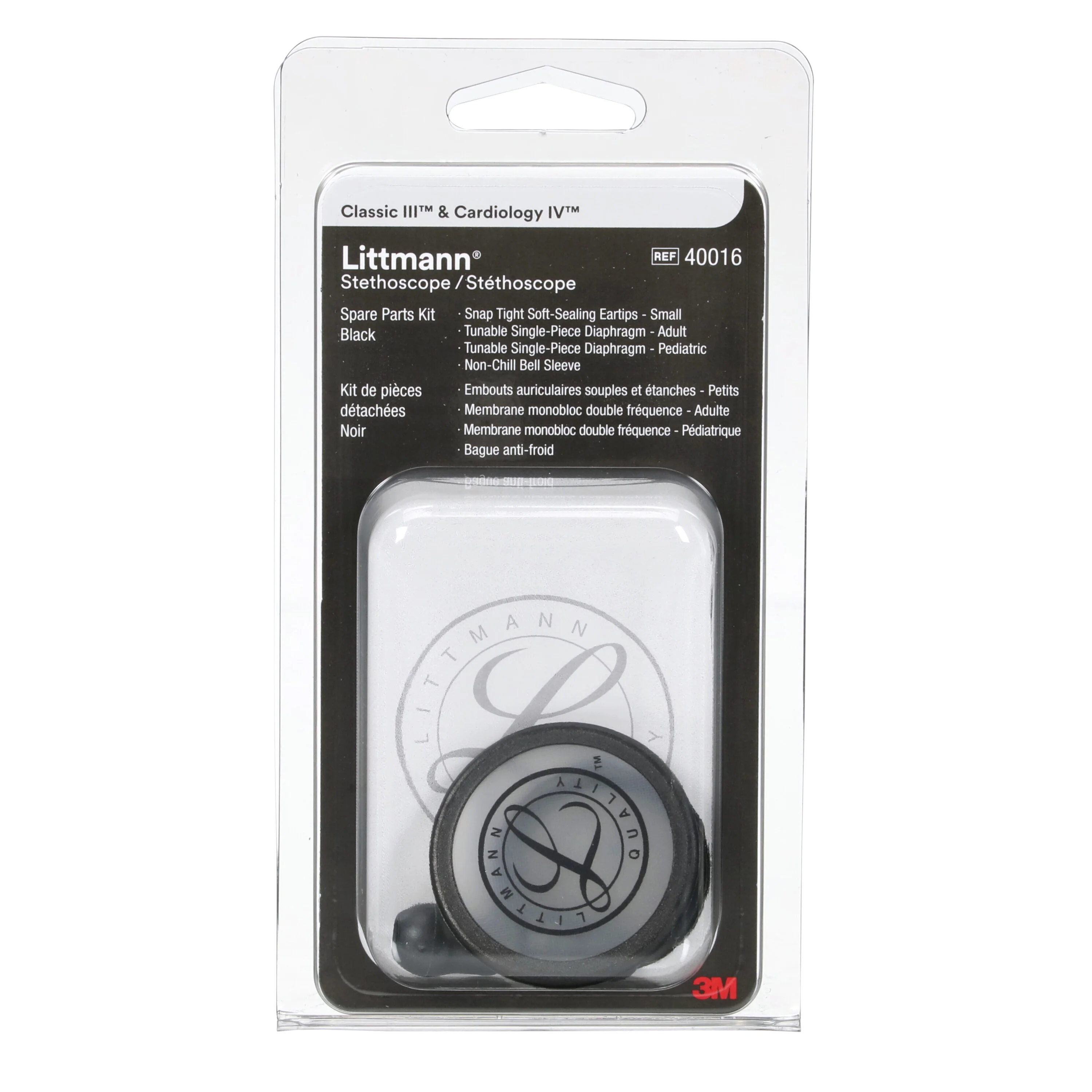 Littmann Spare Parts Kit - Classic III/Cardiology IV/CORE Stethoscopes - Black - Image 3