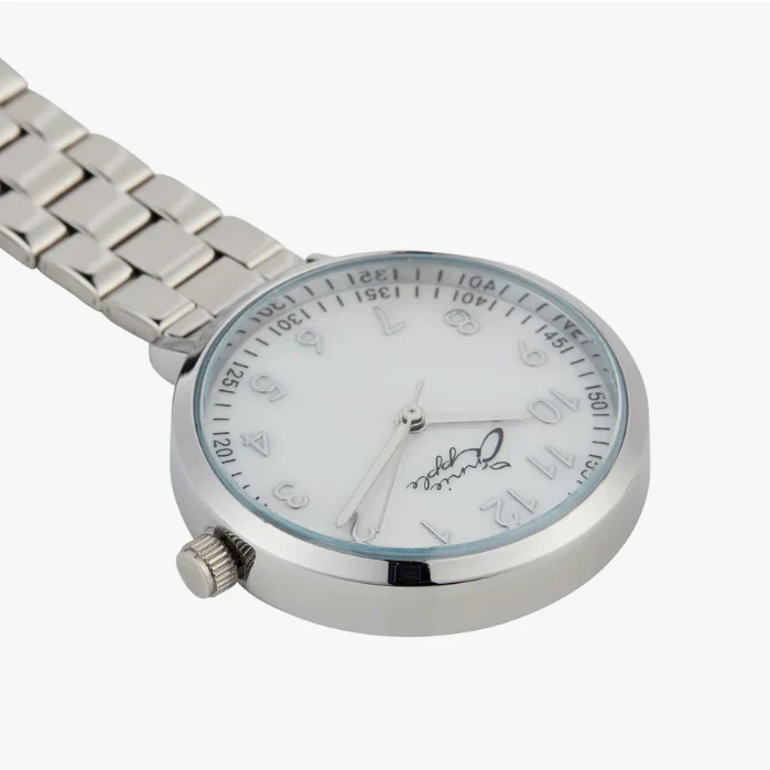 Annie Apple Meraki Fob Watch - Mother of Pearl Dial / Silver Link - Image 3