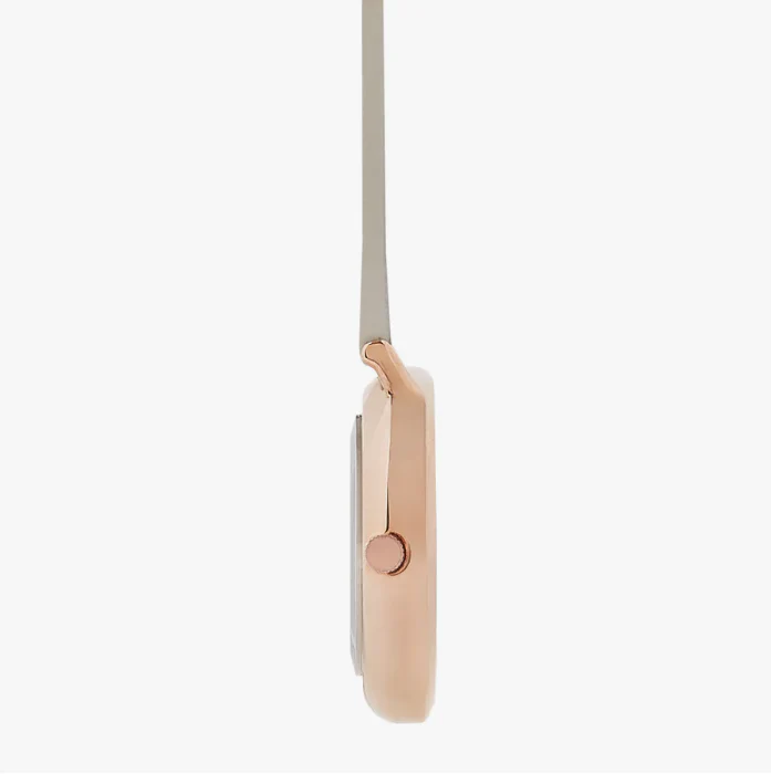 Annie Apple Nurses Fob Watch - Aurora - Marble/Rose Gold/Grey - Leather - 35mm - Image 3