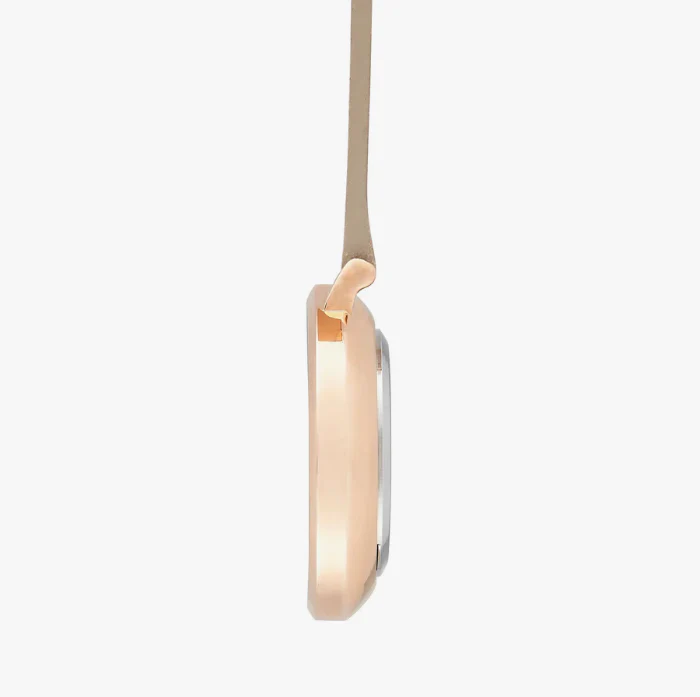Annie Apple Nurses Fob Watch - Aurora - Rose Gold/Grey, Numbered - Leather - 35mm - Image 5