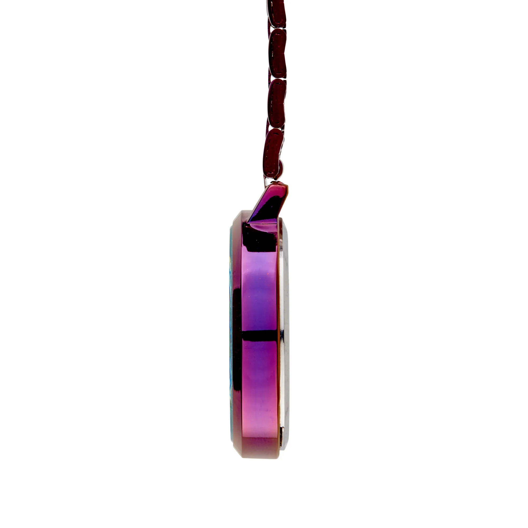 Annie Apple Nurses Fob Watch - Meraki - Silver/Purple - Link - 35mm - Image 5