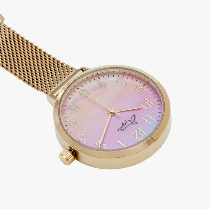 Annie Apple Nurses Fob Watch - Meraki - Sunset Gold - Mesh - 35mm - Image 3