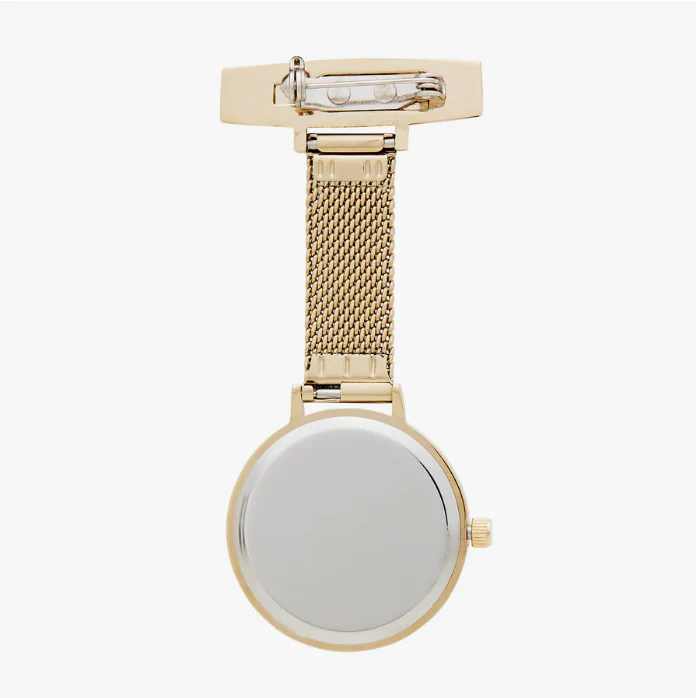 Annie Apple Nurses Fob Watch - Meraki - Sunset Gold - Mesh - 35mm - Image 4
