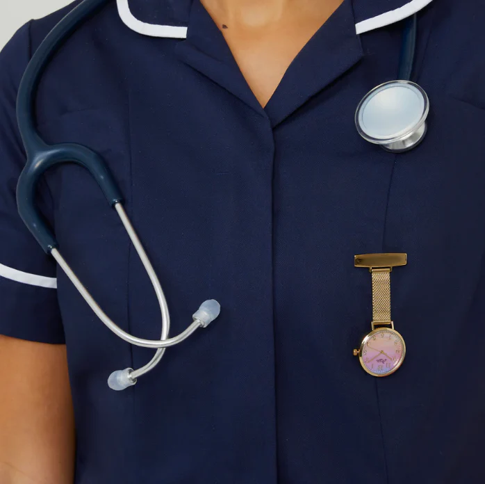 Annie Apple Nurses Fob Watch - Meraki - Sunset Gold - Mesh - 35mm - Image 6