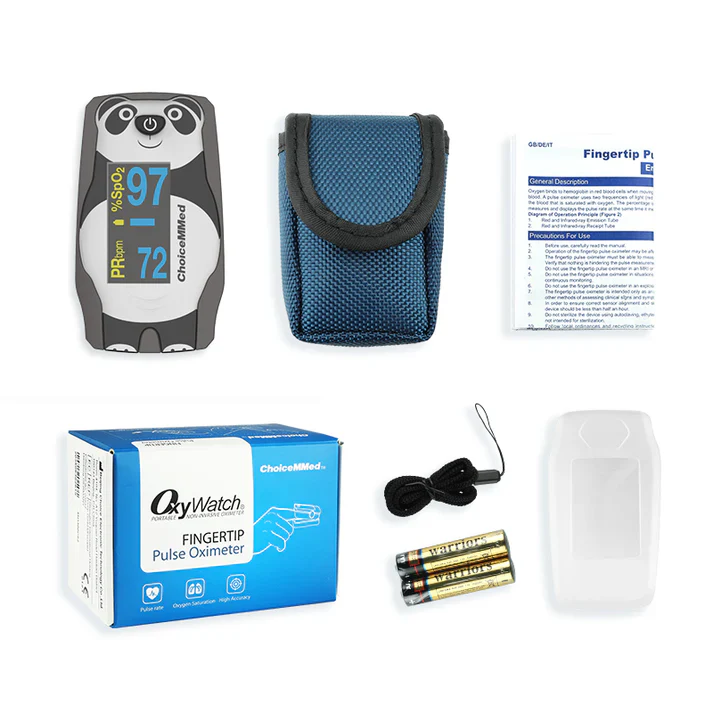 ChoiceMMEd Cartoon Panda Fingertip Pulse Oximeter - Image 4