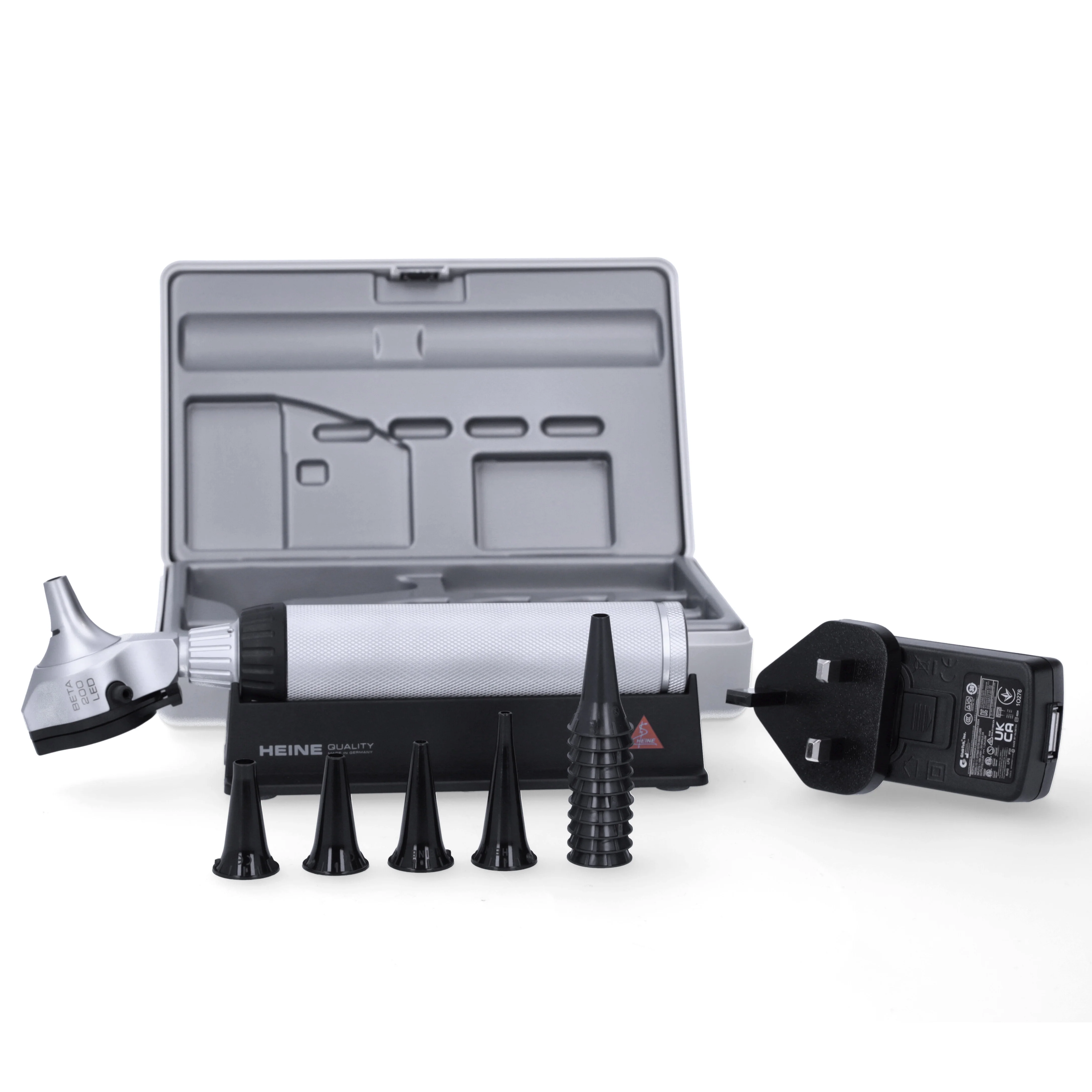 HEINE BETA 200 LED Fibre Optic Otoscope Set with USB Rechargeable Handle & Power Supply - Image 8