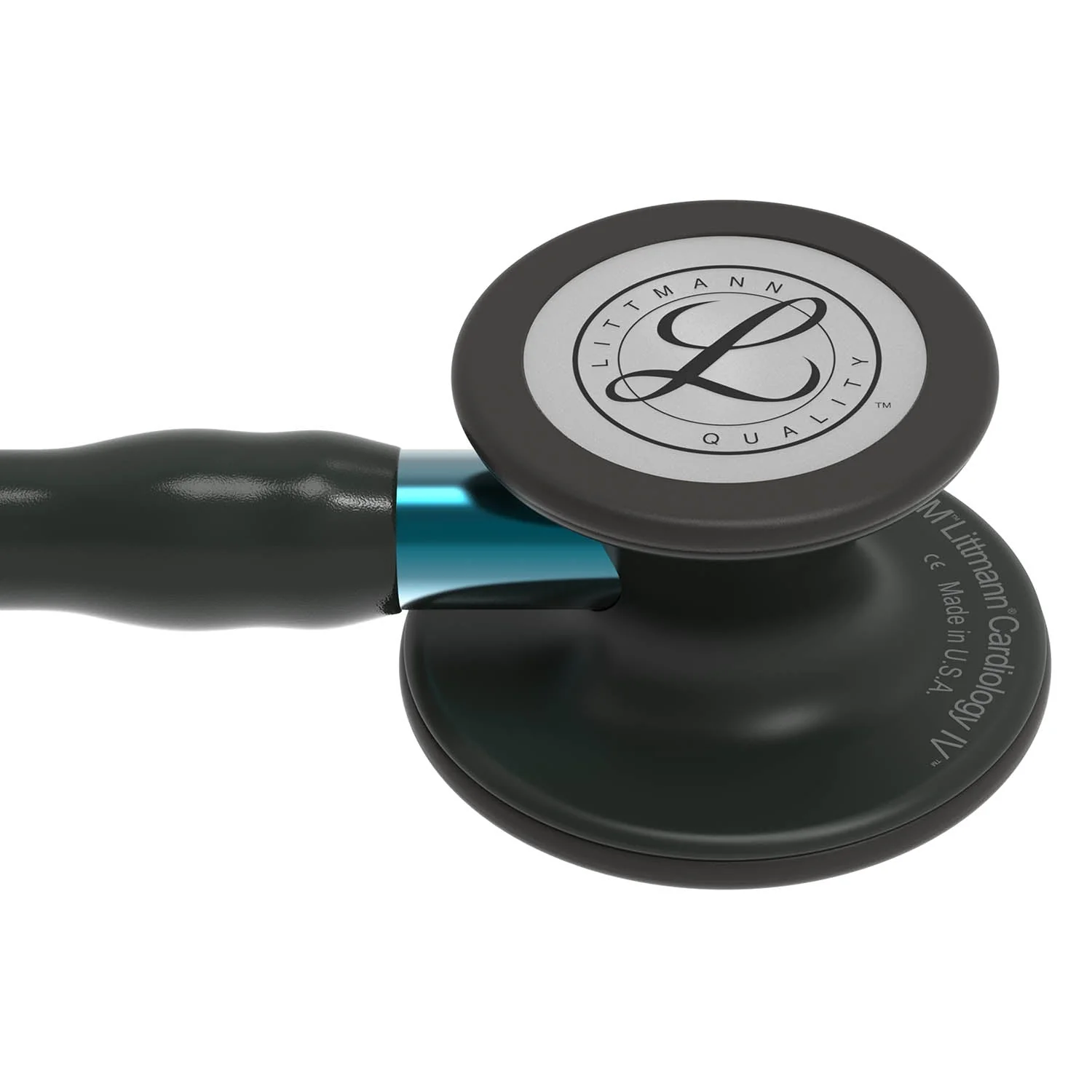 Littmann Cardiology IV Diagnostic Stethoscope: Black & Black - Blue Stem 6201 - Image 6