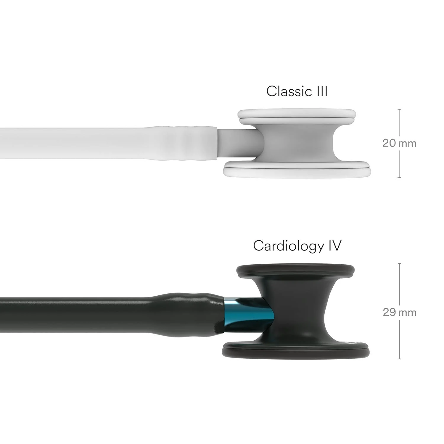 Littmann Cardiology IV Diagnostic Stethoscope: Black & Black - Blue Stem 6201 - Image 7