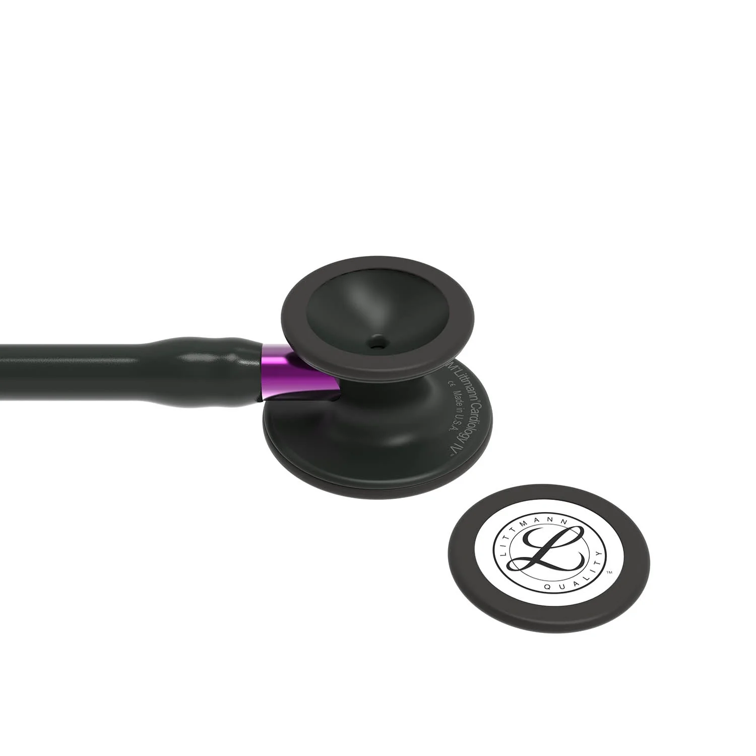 Littmann Cardiology IV Diagnostic Stethoscope: Black & Black - Violet Stem 6203 - Image 7