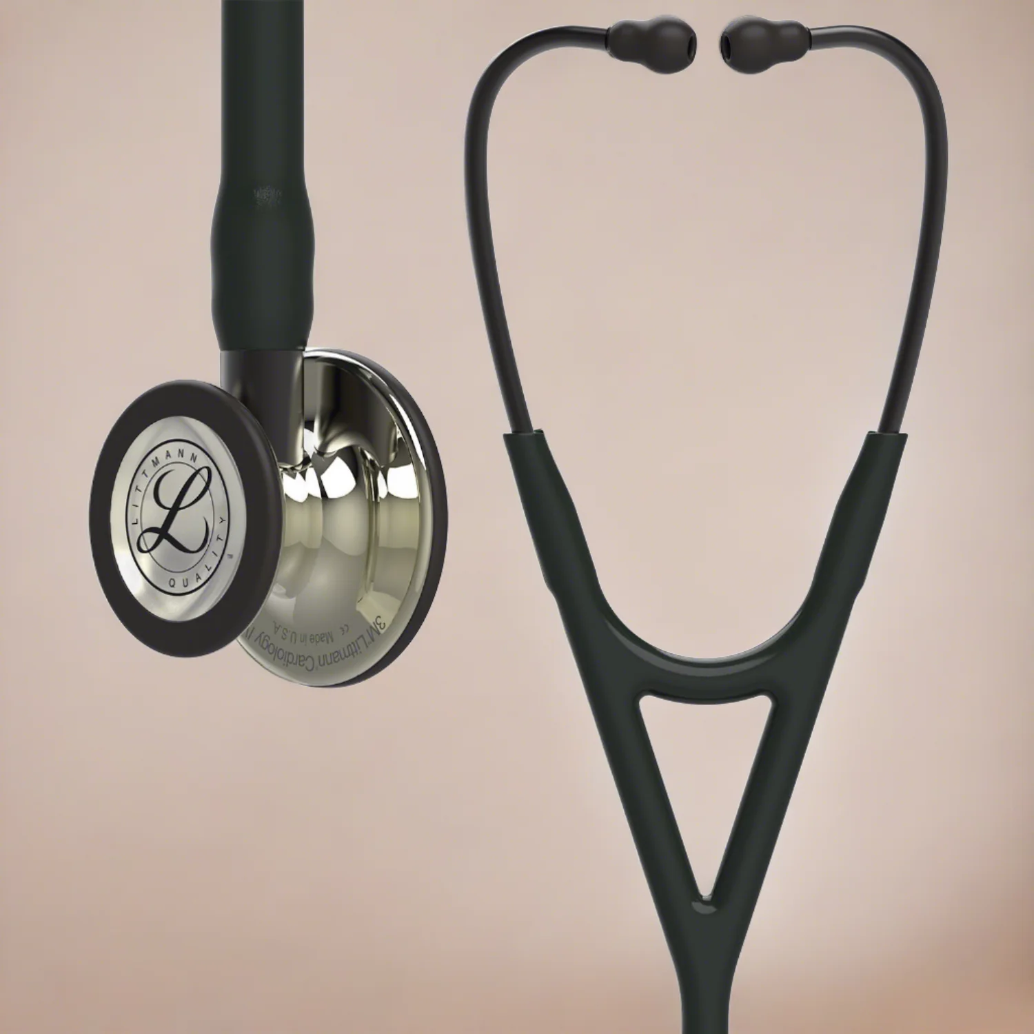 Littmann Cardiology IV Diagnostic Stethoscope: Black - Champagne Finish 6179 - OVER ENGRAVED - Image 10