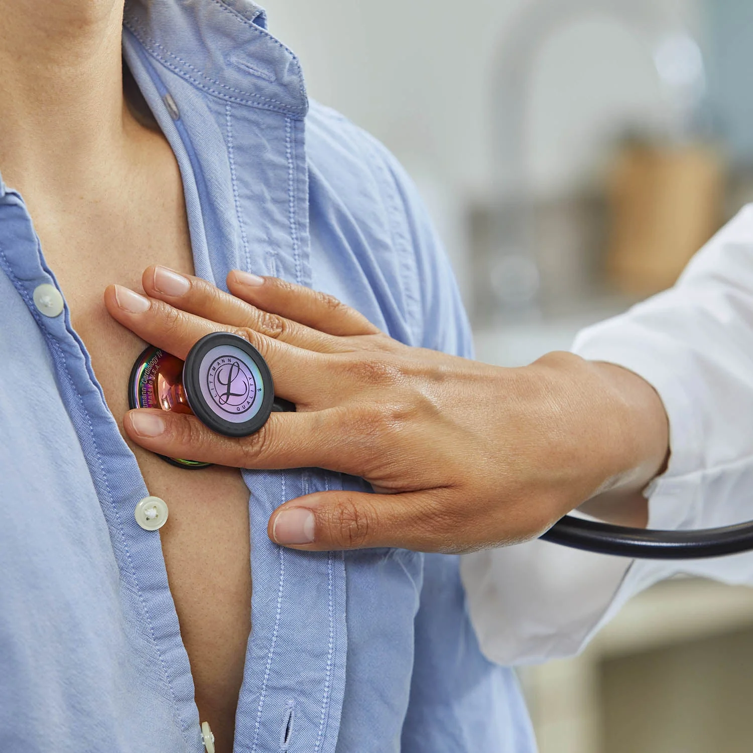 Littmann Cardiology IV Diagnostic Stethoscope: Black & Rainbow 6165 - Image 2