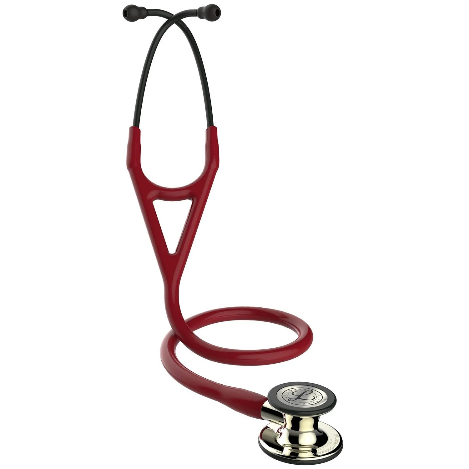 Littmann Cardiology IV Diagnostic Stethoscope: Champagne & Burgundy Tube 6176 - OVER ENGRAVED - Image 9