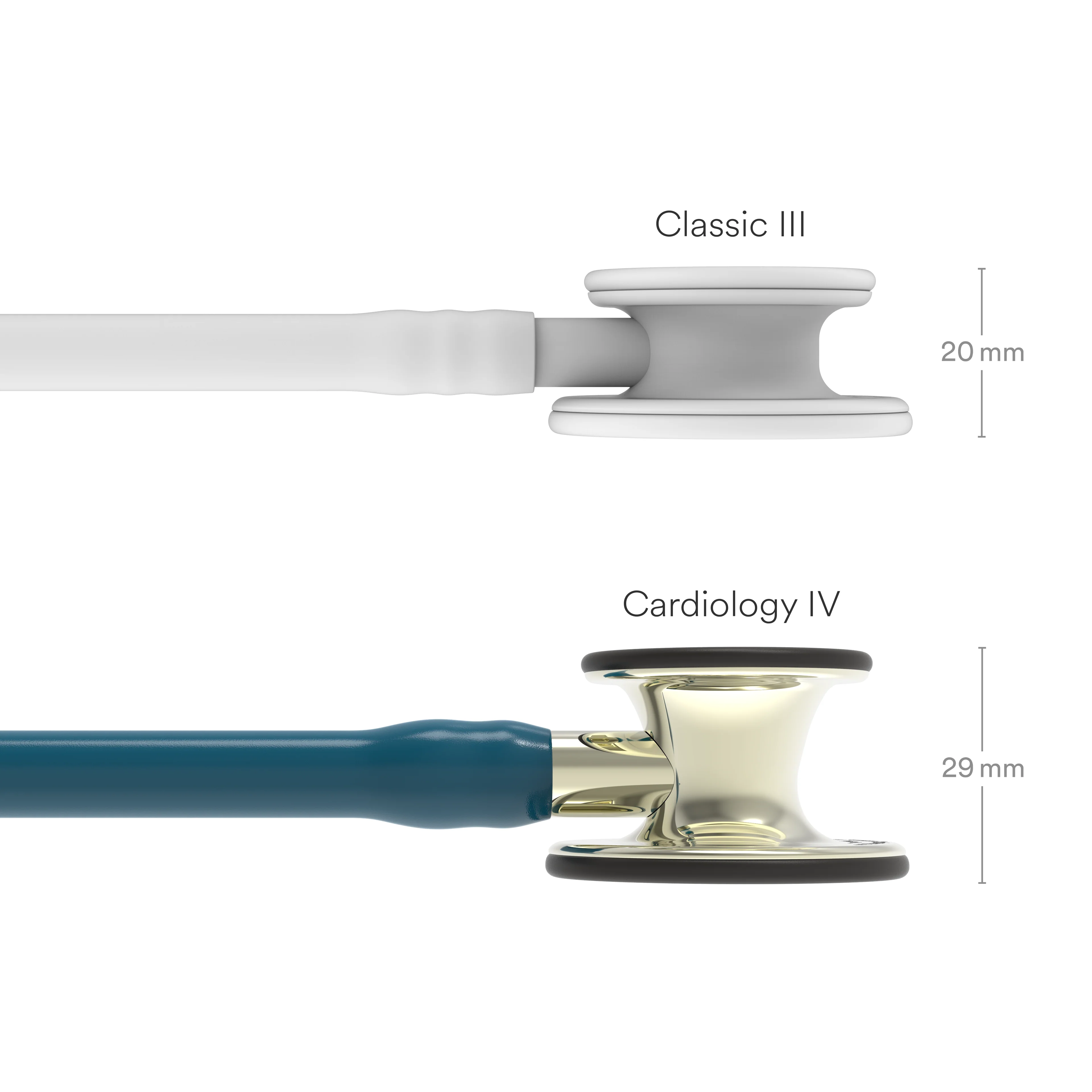 Littmann Cardiology IV Diagnostic Stethoscope: Champagne & Caribbean Blue 6190 - OVER ENGRAVED - Image 4