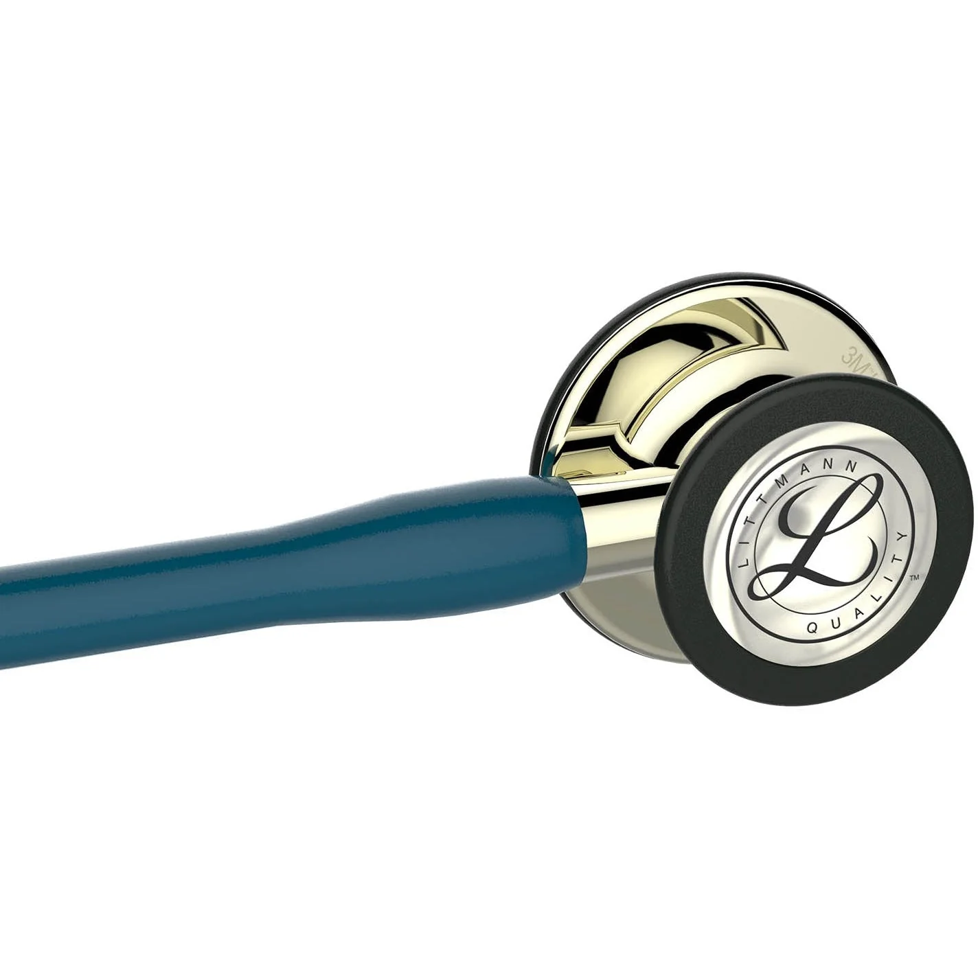 Littmann Cardiology IV Diagnostic Stethoscope: Champagne & Caribbean Blue 6190 - OVER ENGRAVED - Image 7