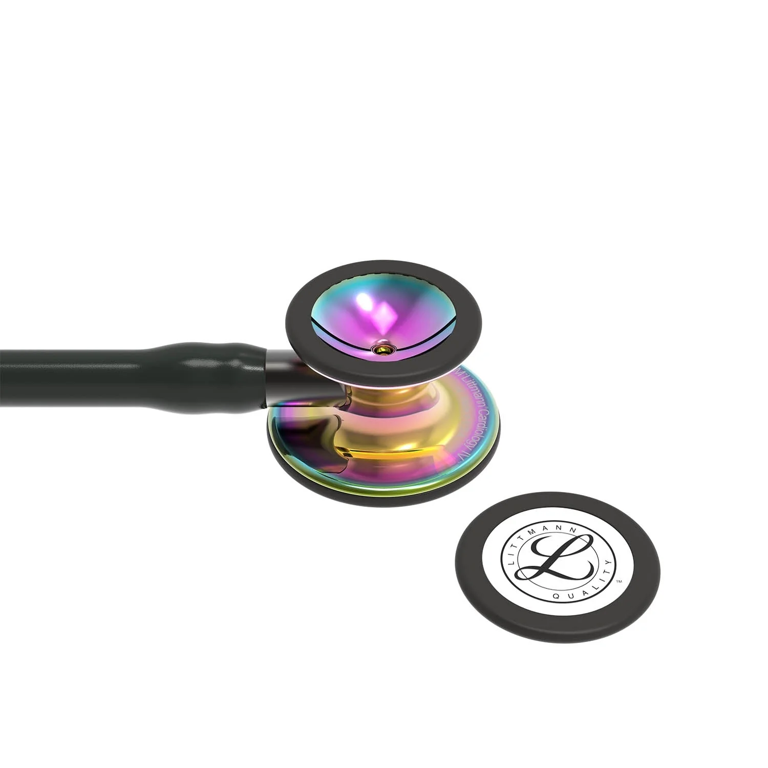 Littmann Cardiology IV Diagnostic Stethoscope: High Polish Rainbow & Black - Smoke Stem 6240 - OVER ENGRVED - Image 6