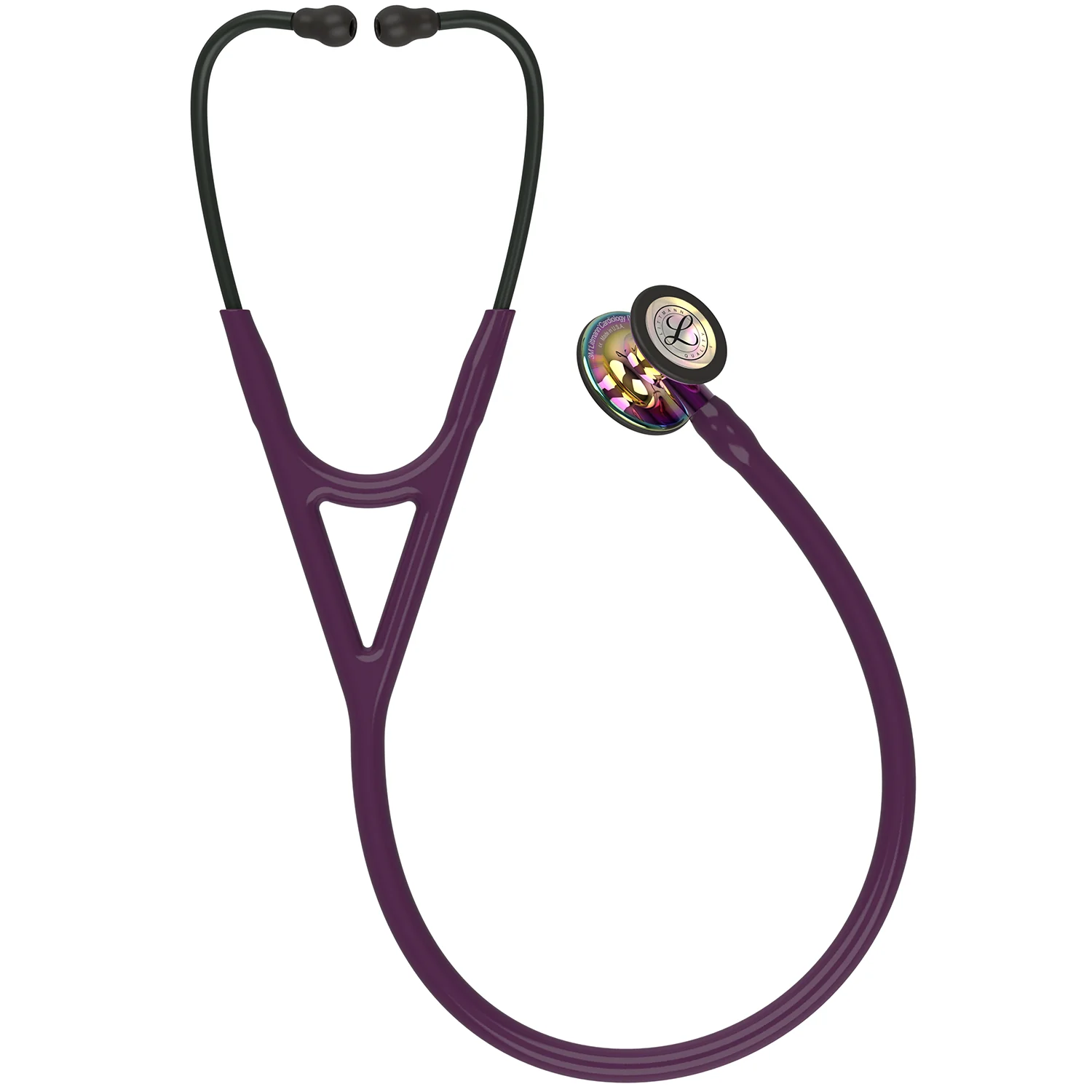 Littmann Cardiology IV Diagnostic Stethoscope: High Polish Rainbow & Plum - Violet Stem 6239 - Image 5