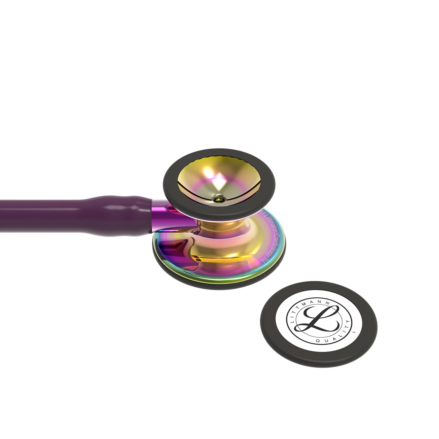 Littmann Cardiology IV Diagnostic Stethoscope: High Polish Rainbow & Plum - Violet Stem 6239 - Image 6