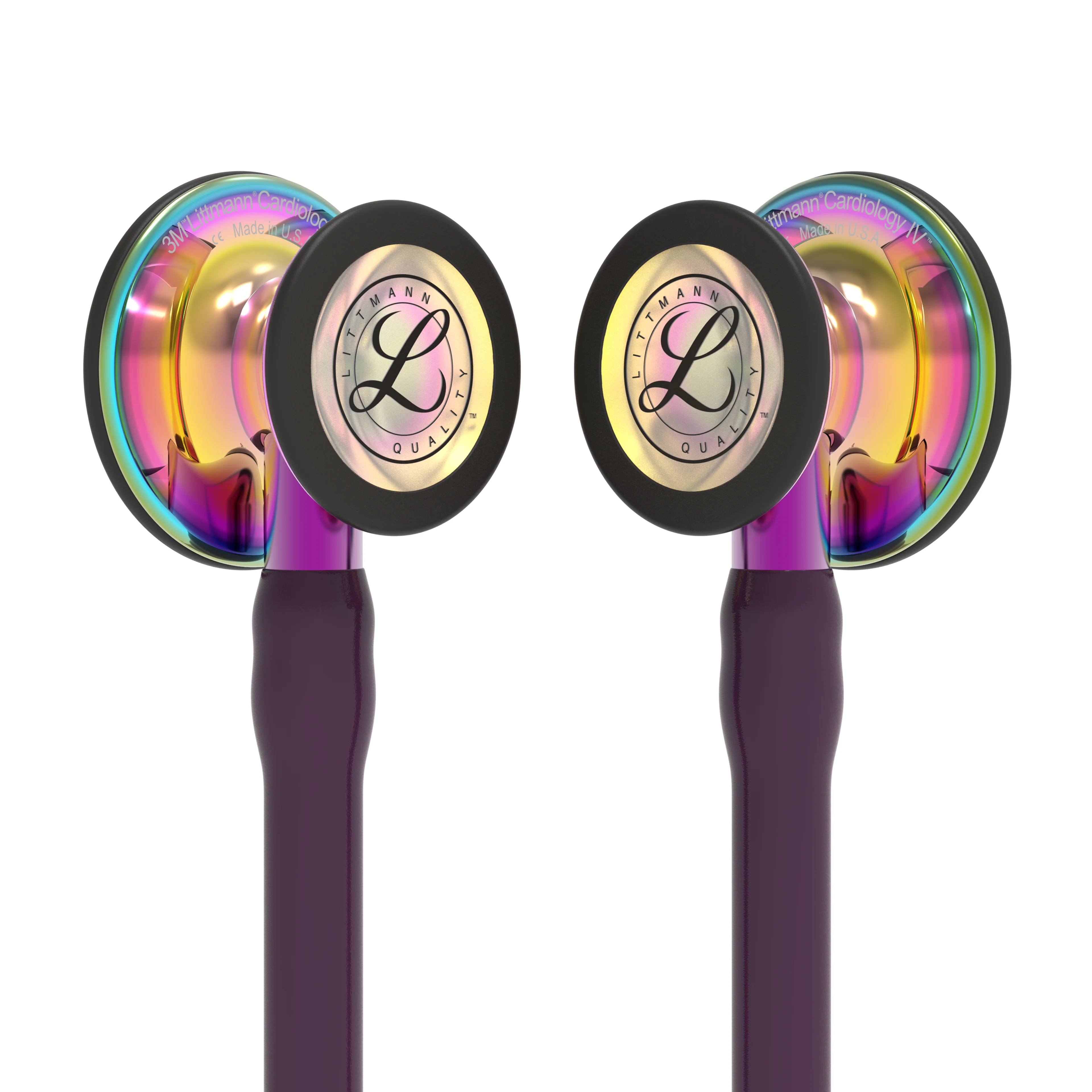 Littmann Cardiology IV Diagnostic Stethoscope: High Polish Rainbow & Plum - Violet Stem 6239 - Image 7