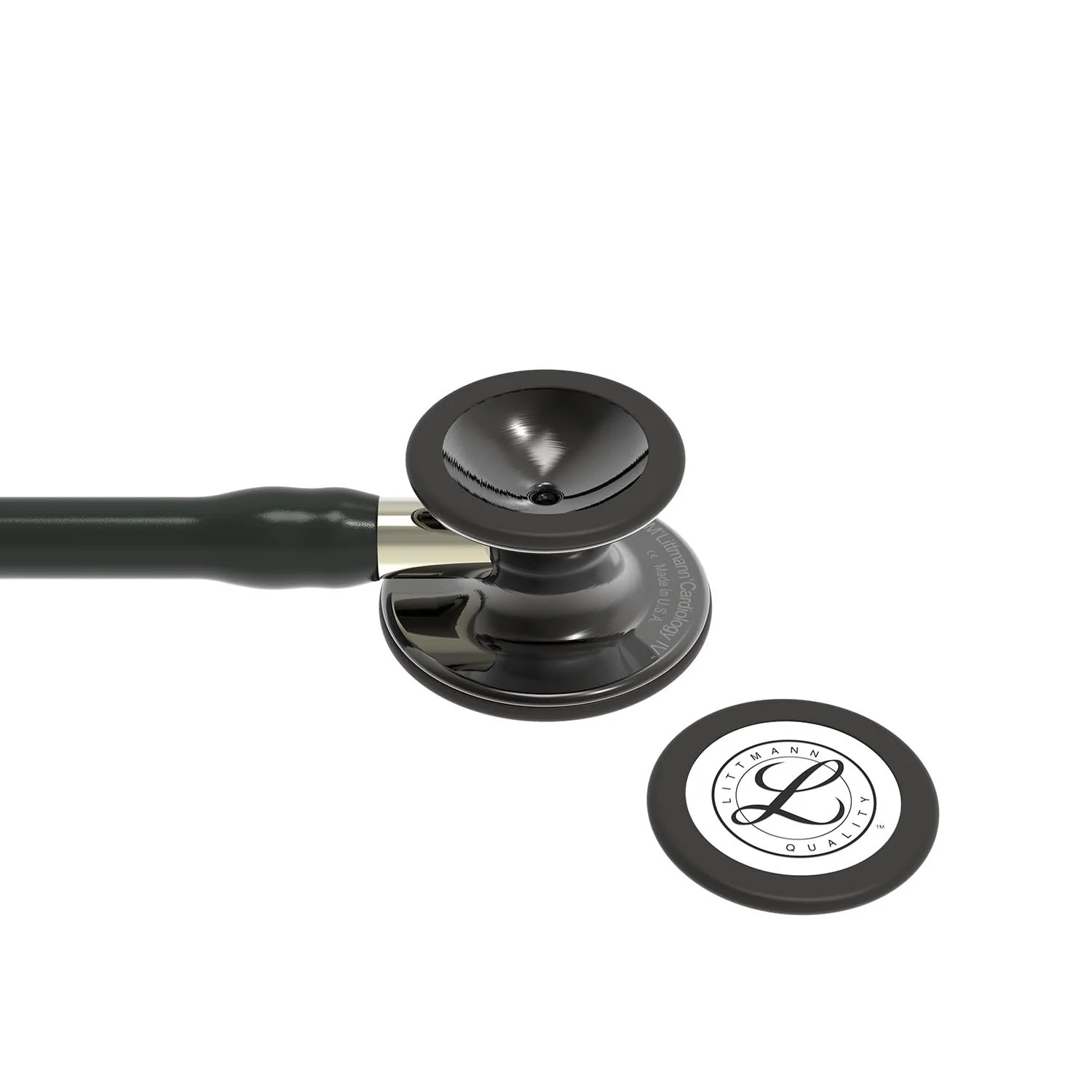 Littmann Cardiology IV Diagnostic Stethoscope: Polished Smoke & Black - Champagne Stem 6204 - Image 4