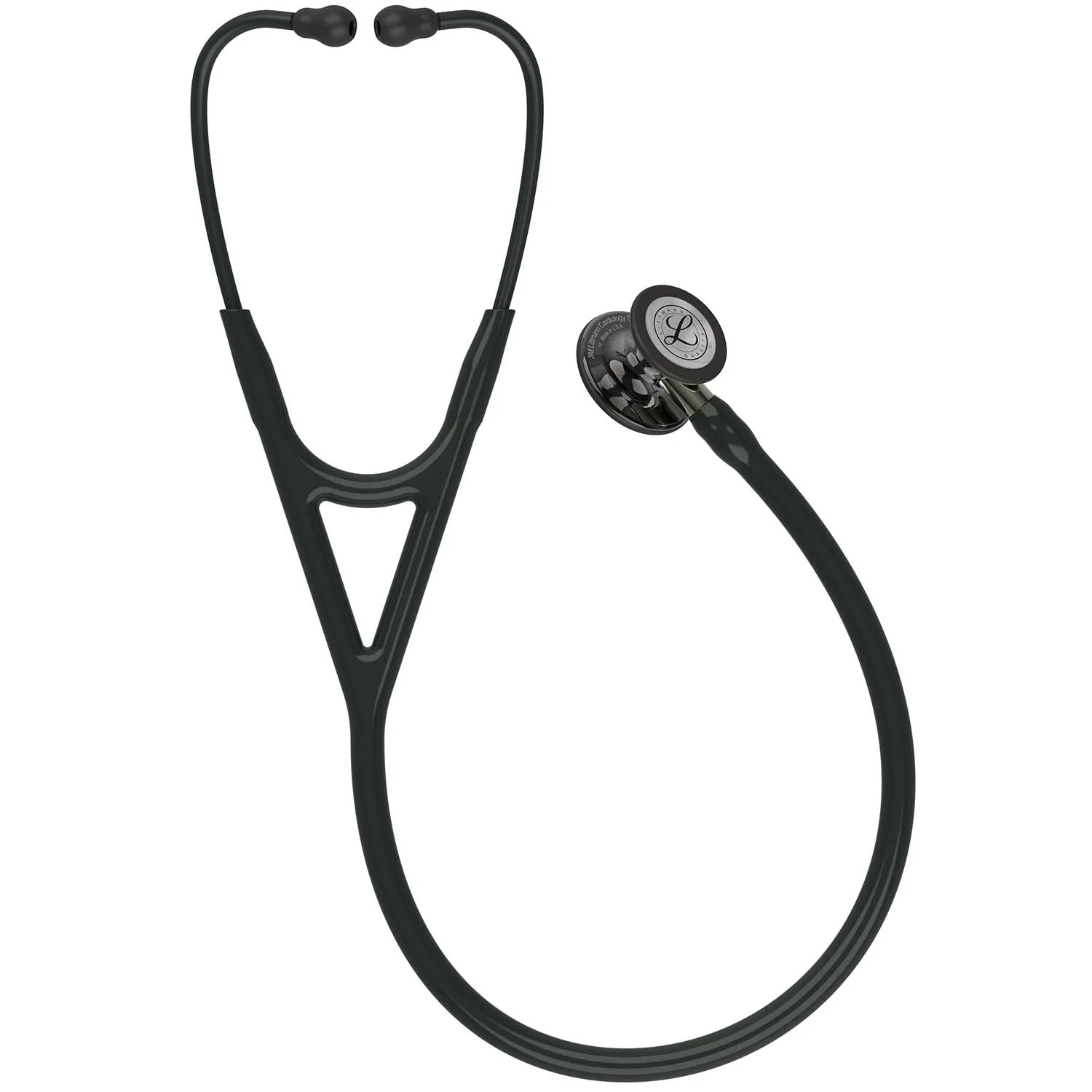 Littmann Cardiology IV Diagnostic Stethoscope: Polished Smoke & Black - Champagne Stem 6204 - Image 7