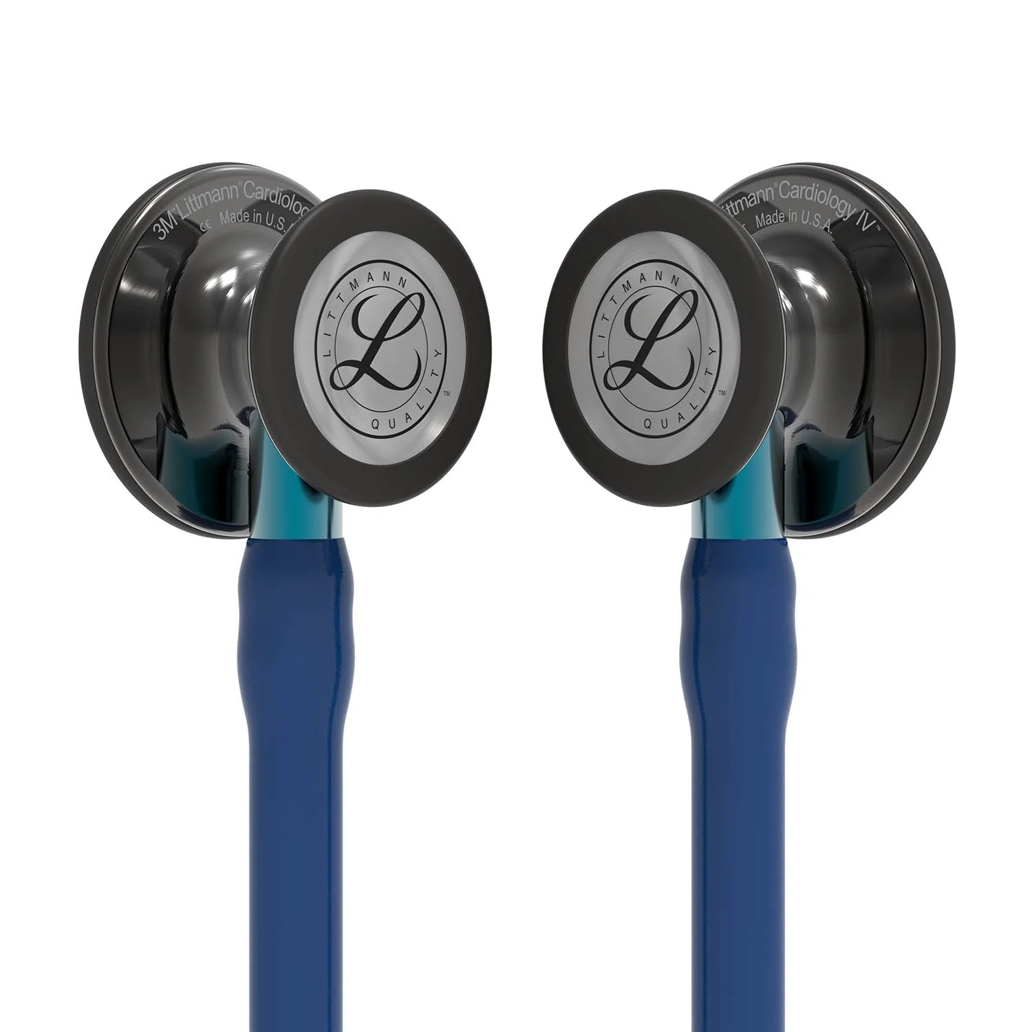 Littmann Cardiology IV Diagnostic Stethoscope: Polished Smoke & Navy - Blue Stem 6202 - Image 6