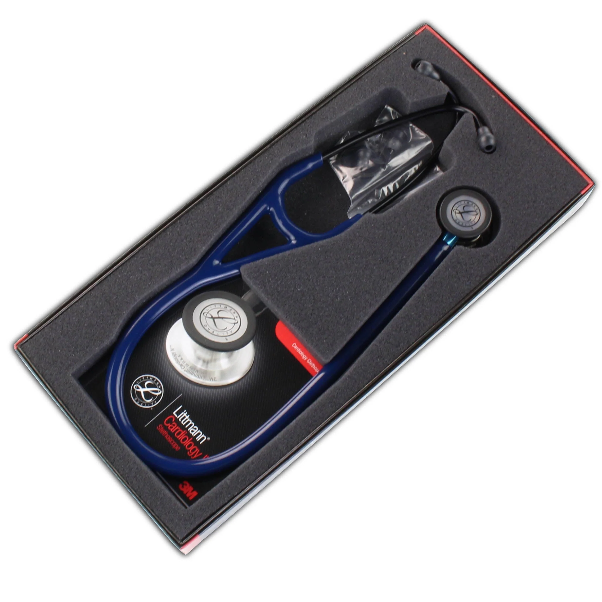 Littmann Cardiology IV Diagnostic Stethoscope: Polished Smoke & Navy - Blue Stem 6202 - Image 9