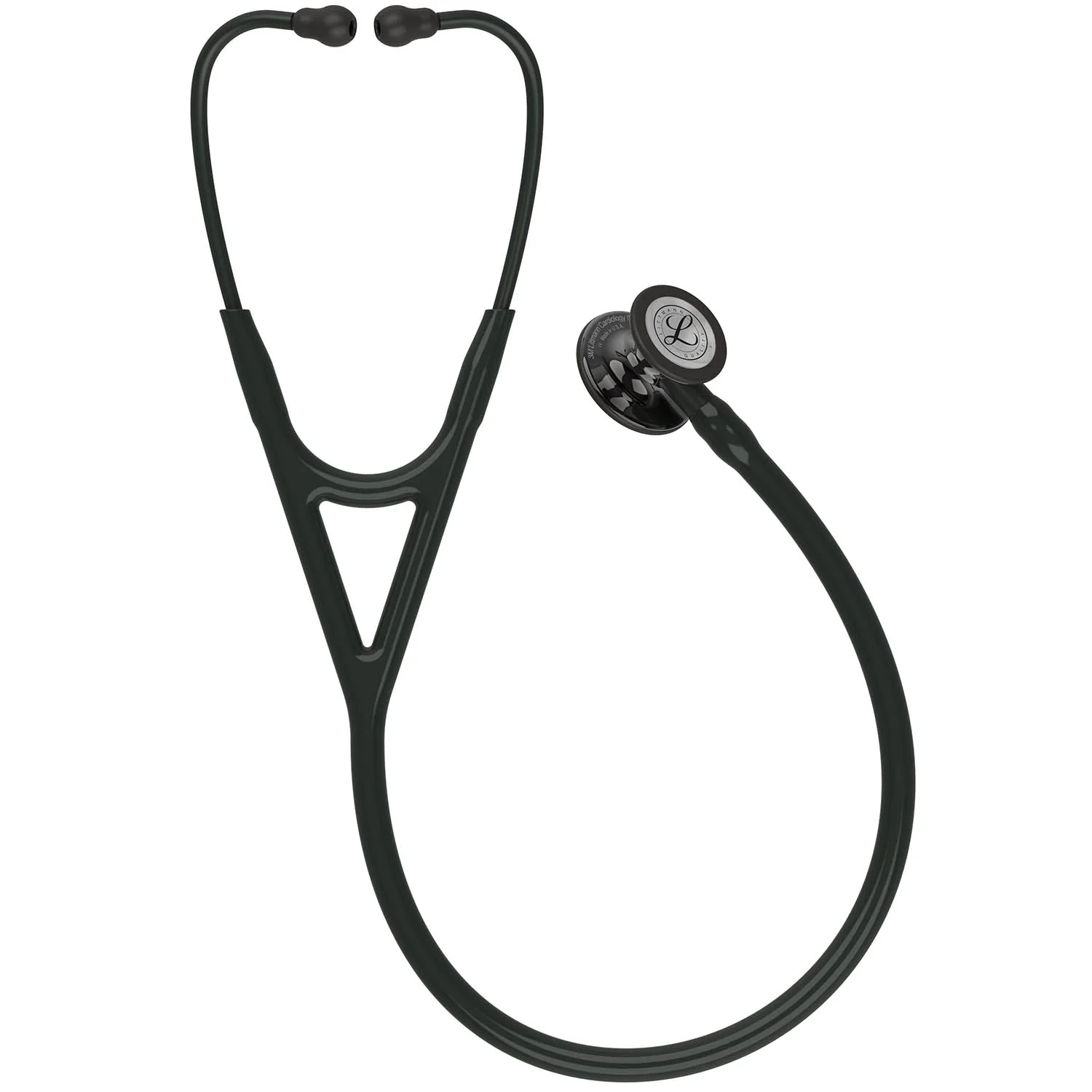 Littmann Cardiology IV Diagnostic Stethoscope: Smoke & Black - Black Stem 6232 - Image 3