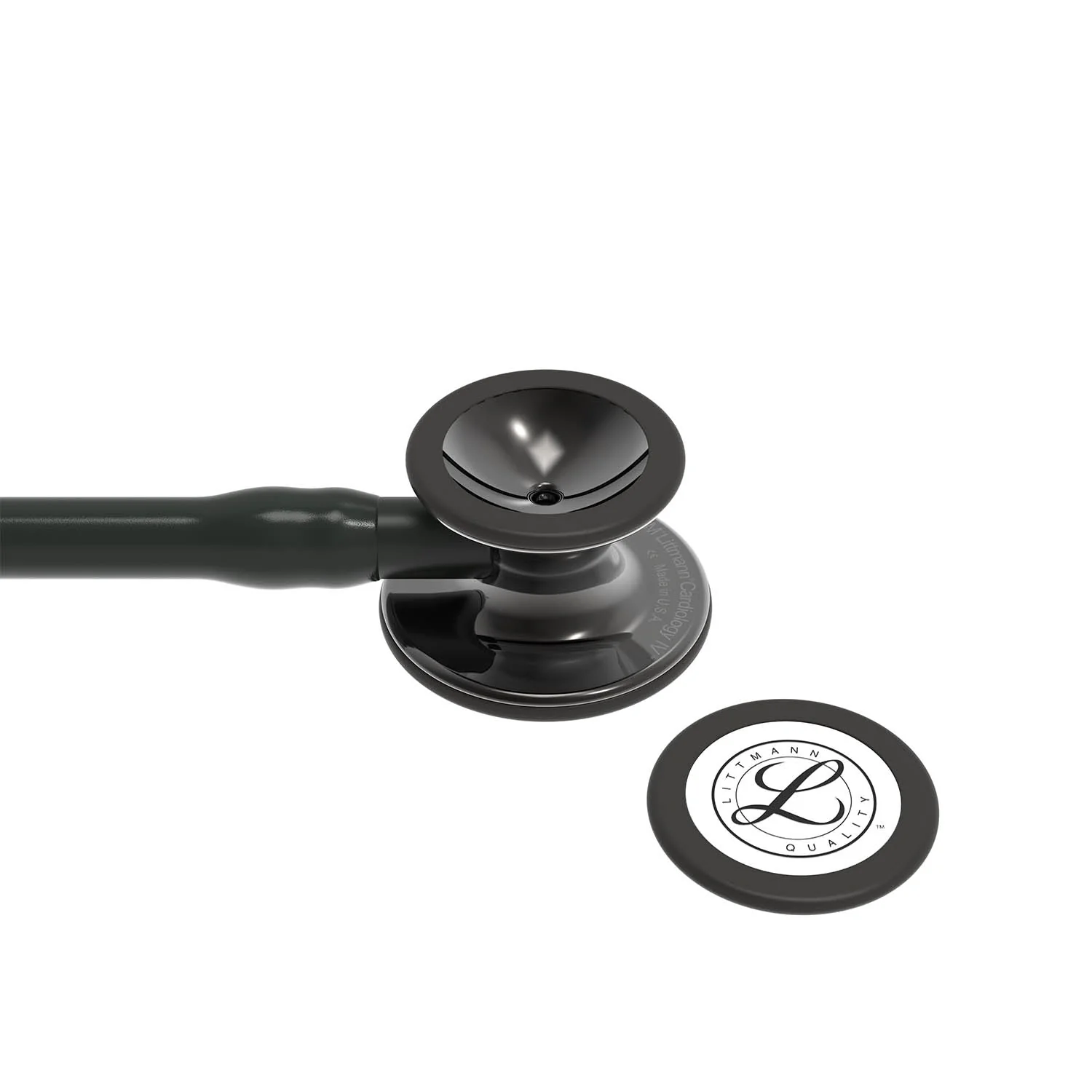 Littmann Cardiology IV Diagnostic Stethoscope: Smoke & Black - Black Stem 6232 - Image 4