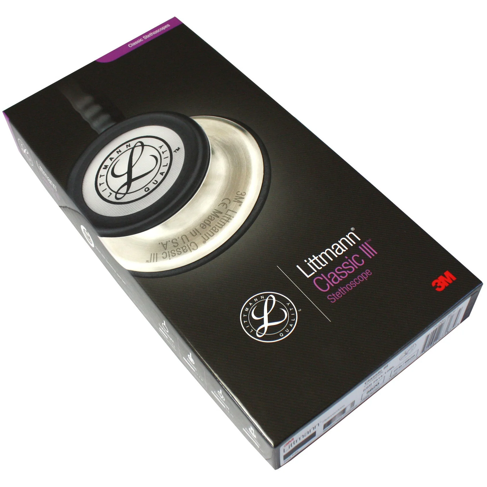 Littmann Classic III Monitoring Stethoscope: Black 5620 - Image 11