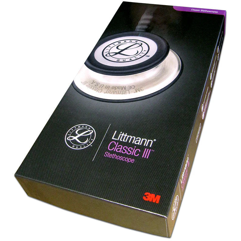 Littmann Classic III Monitoring Stethoscope: Black and Smoke 5811 - Image 4