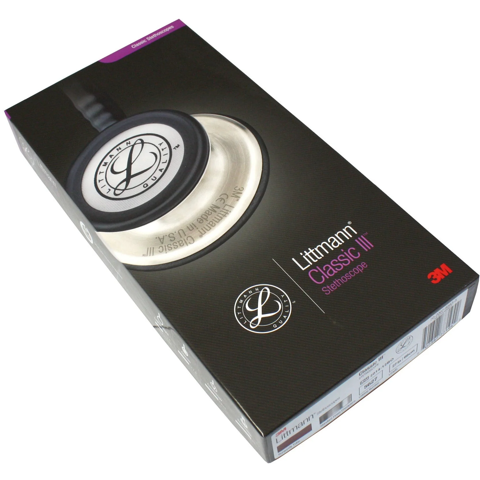 Littmann Classic III Monitoring Stethoscope: Burgundy 5627 - OVER ENGRAVED - Image 10