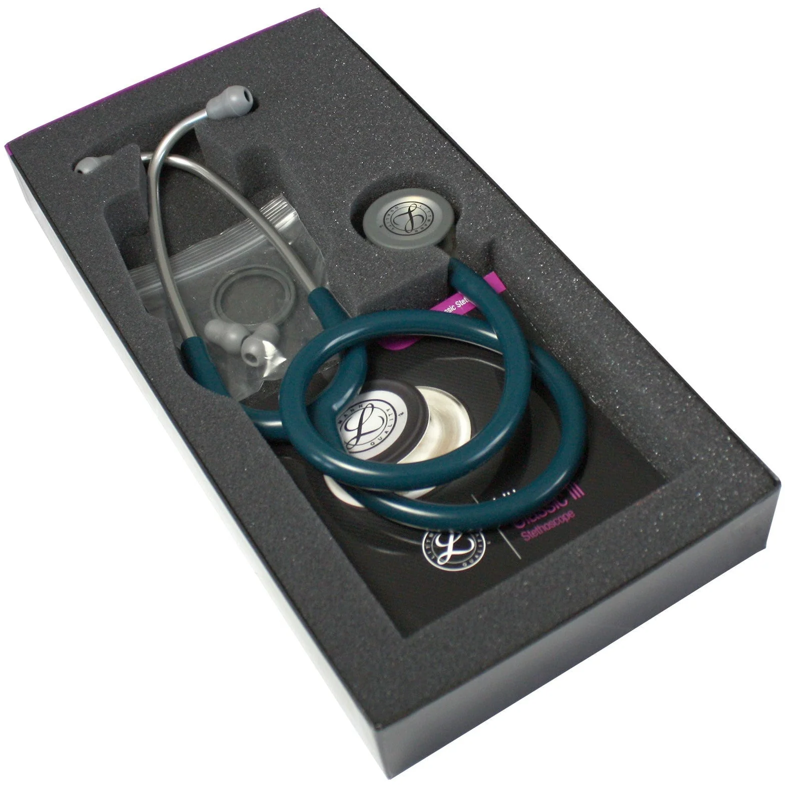 Littmann Classic III Monitoring Stethoscope: Caribbean Blue 5623 - Image 11