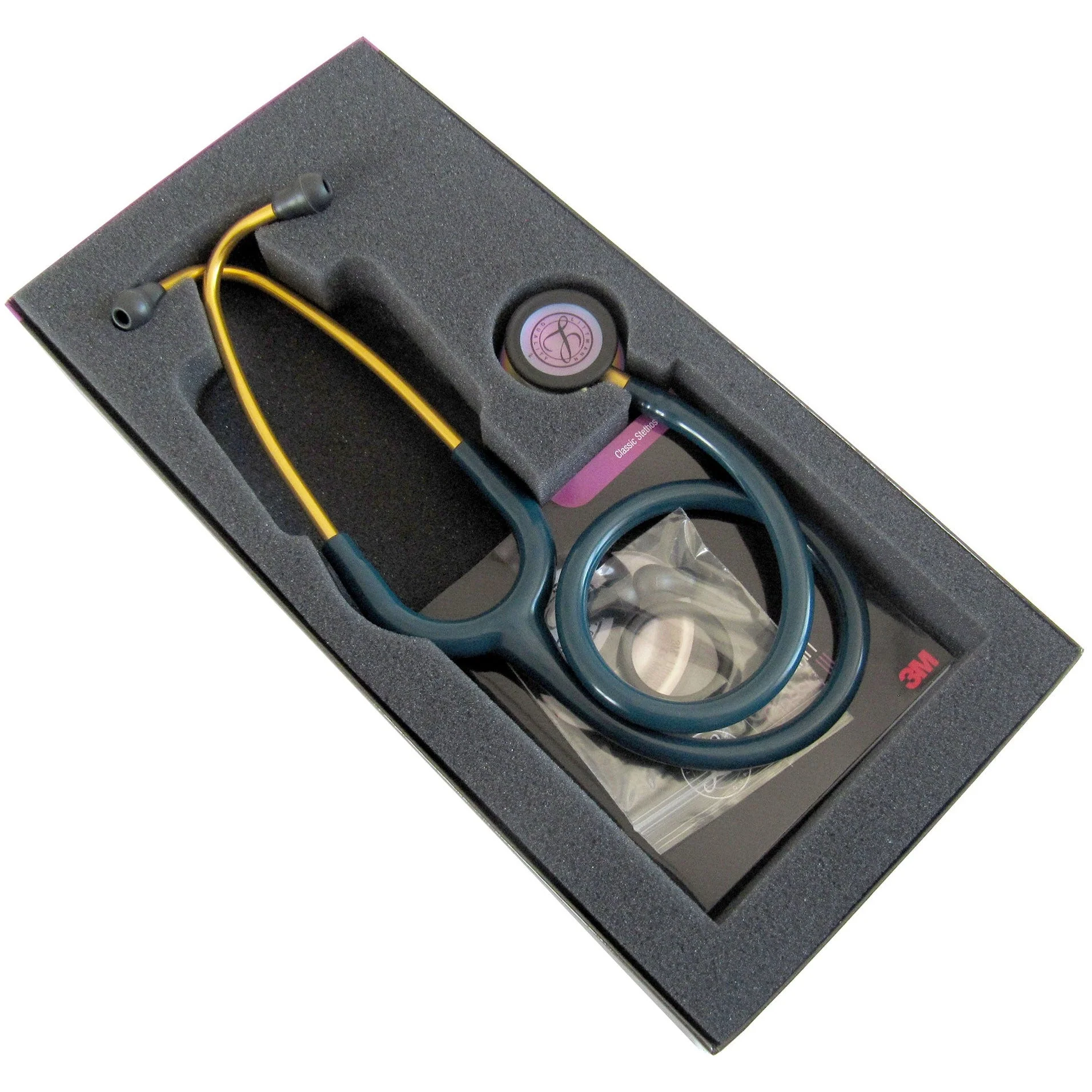 Littmann Classic III Monitoring Stethoscope: Caribbean Blue Rainbow 5807 - Image 13