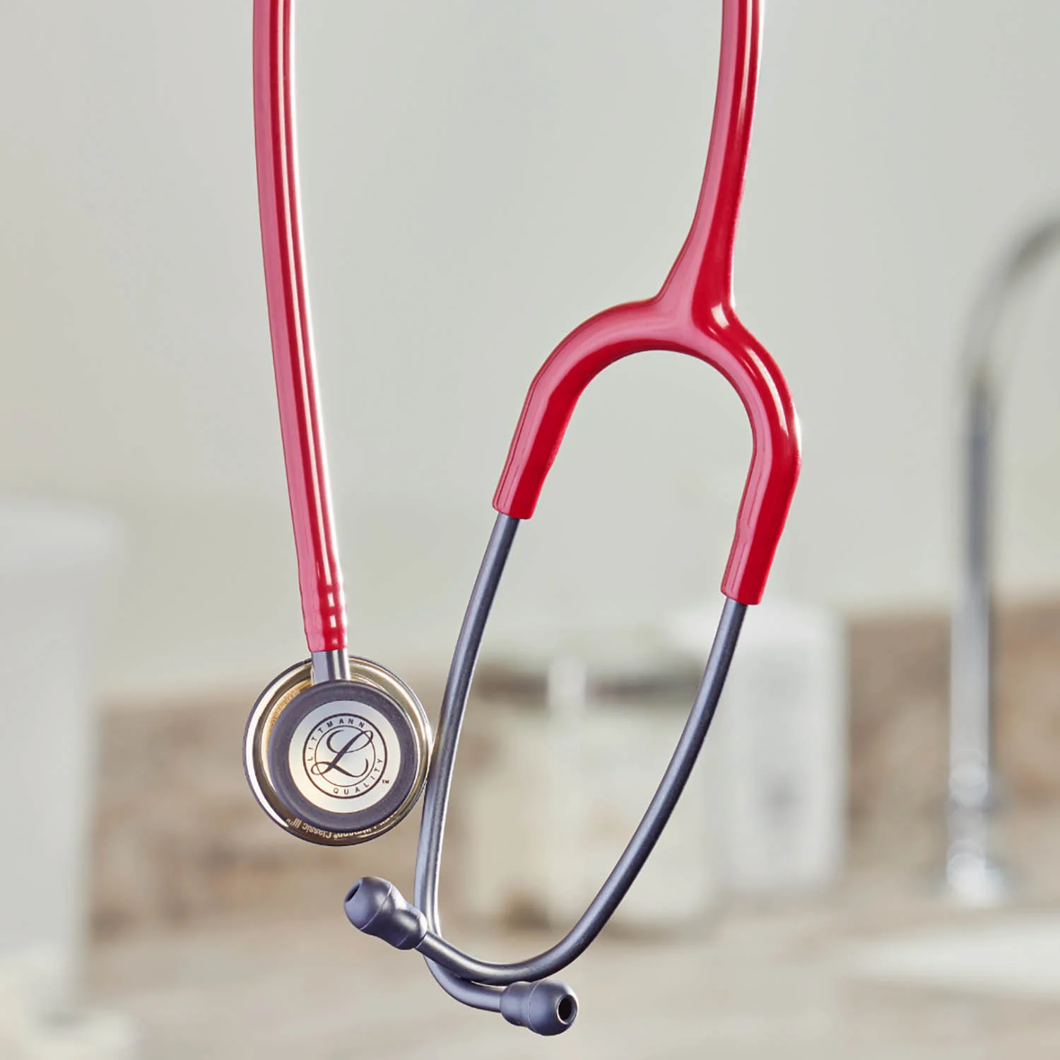 Littmann Classic III Monitoring Stethoscope: Champagne & Burgundy 5864 - Image 2