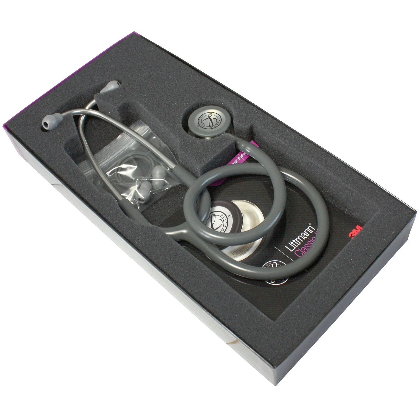 Littmann Classic III Monitoring Stethoscope: Grey 5621 - Image 10