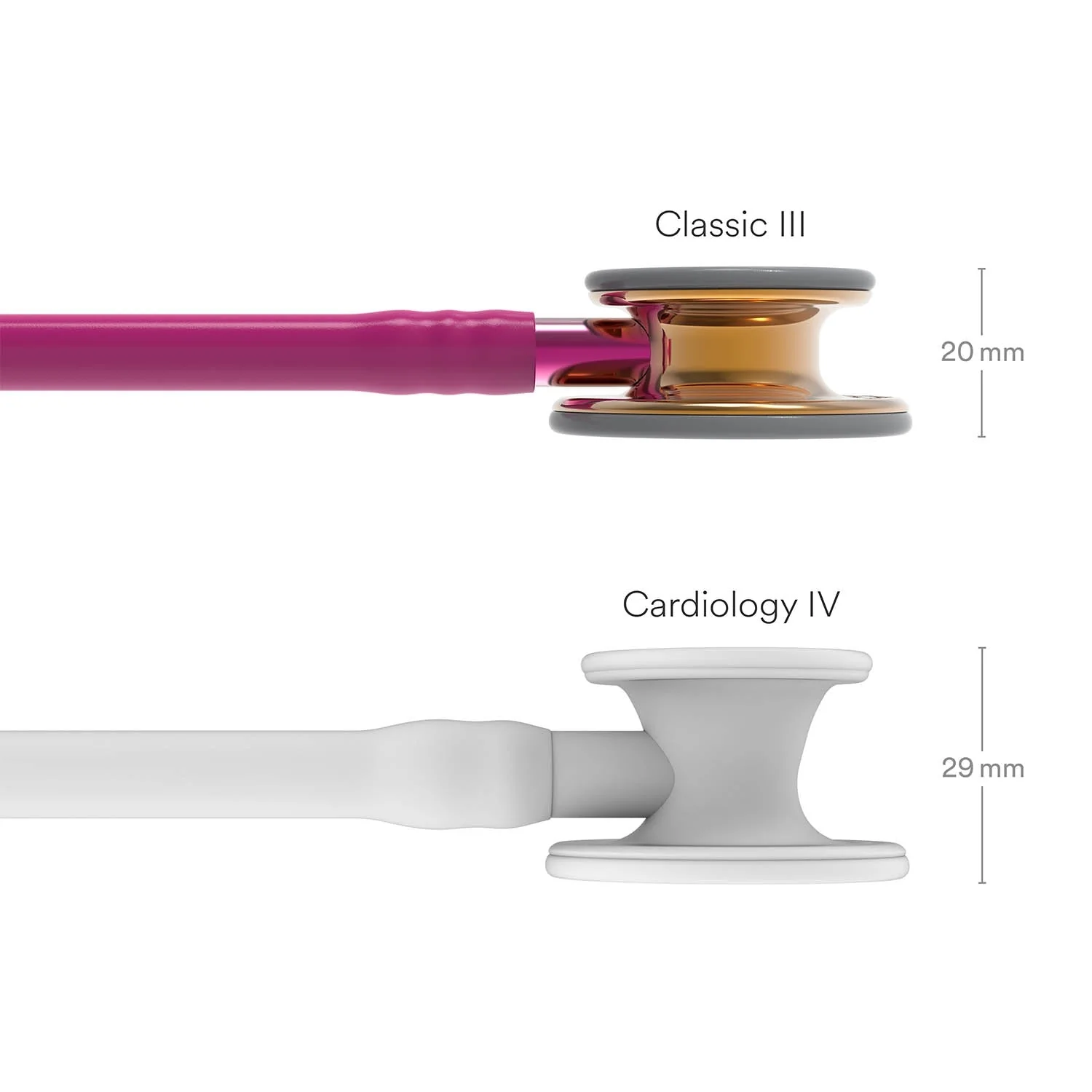 Littmann Classic III Monitoring Stethoscope: High Polish Copper & Raspberry - Limited Edition 5647 - OVER ENGRAVED - Image 5