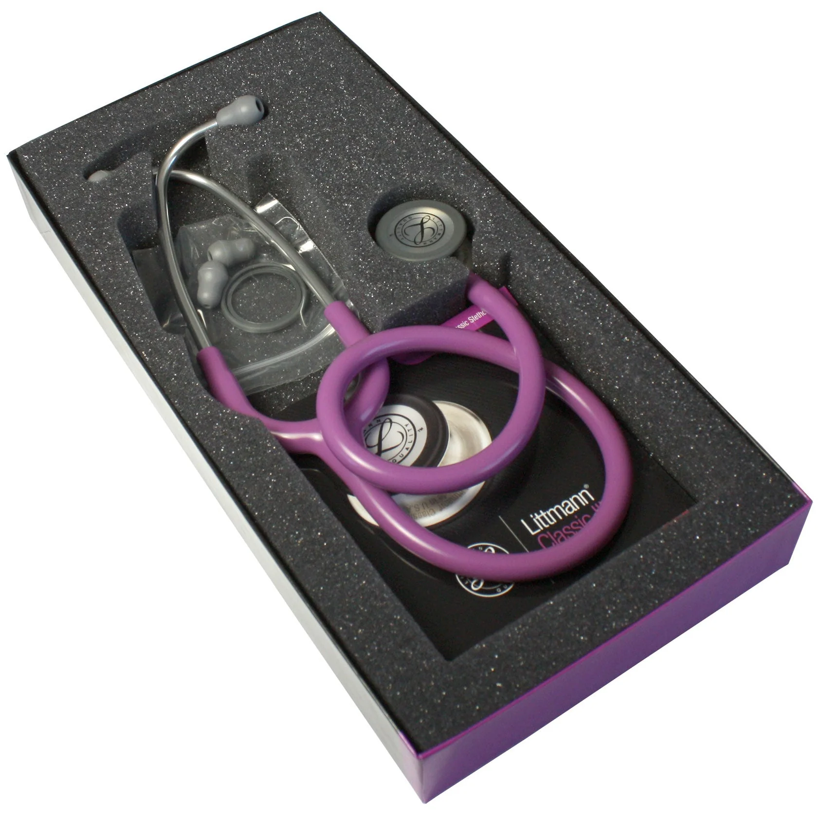Littmann Classic III Monitoring Stethoscope: Lavender 5832 - OVER ENGRAVED - Image 11