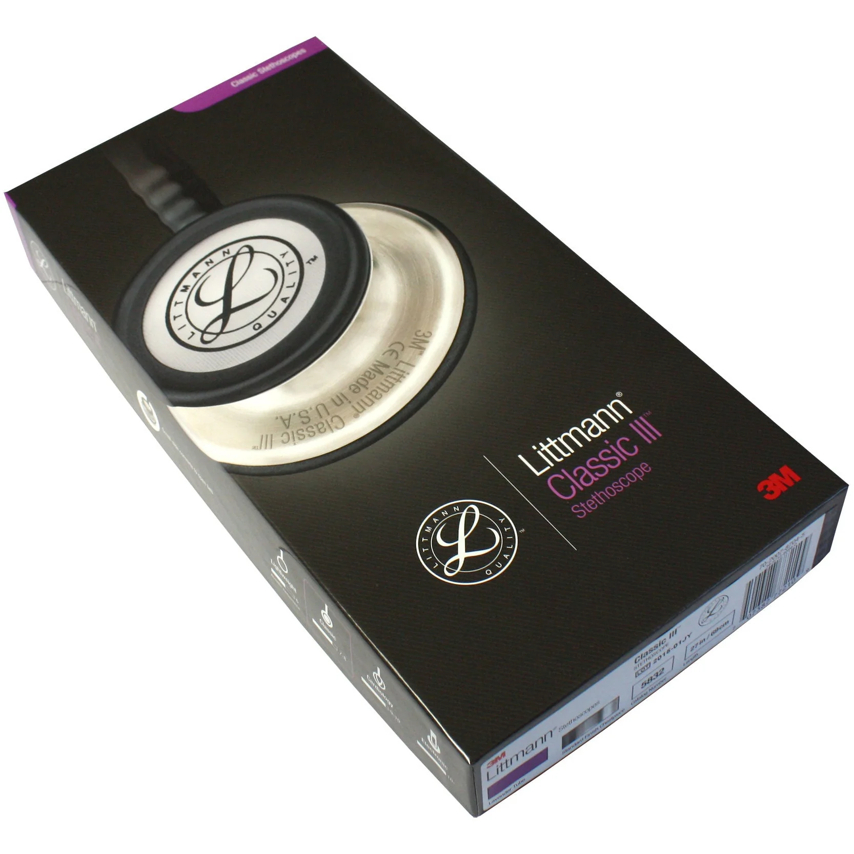 Littmann Classic III Monitoring Stethoscope: Lavender 5832 - OVER ENGRAVED - Image 12