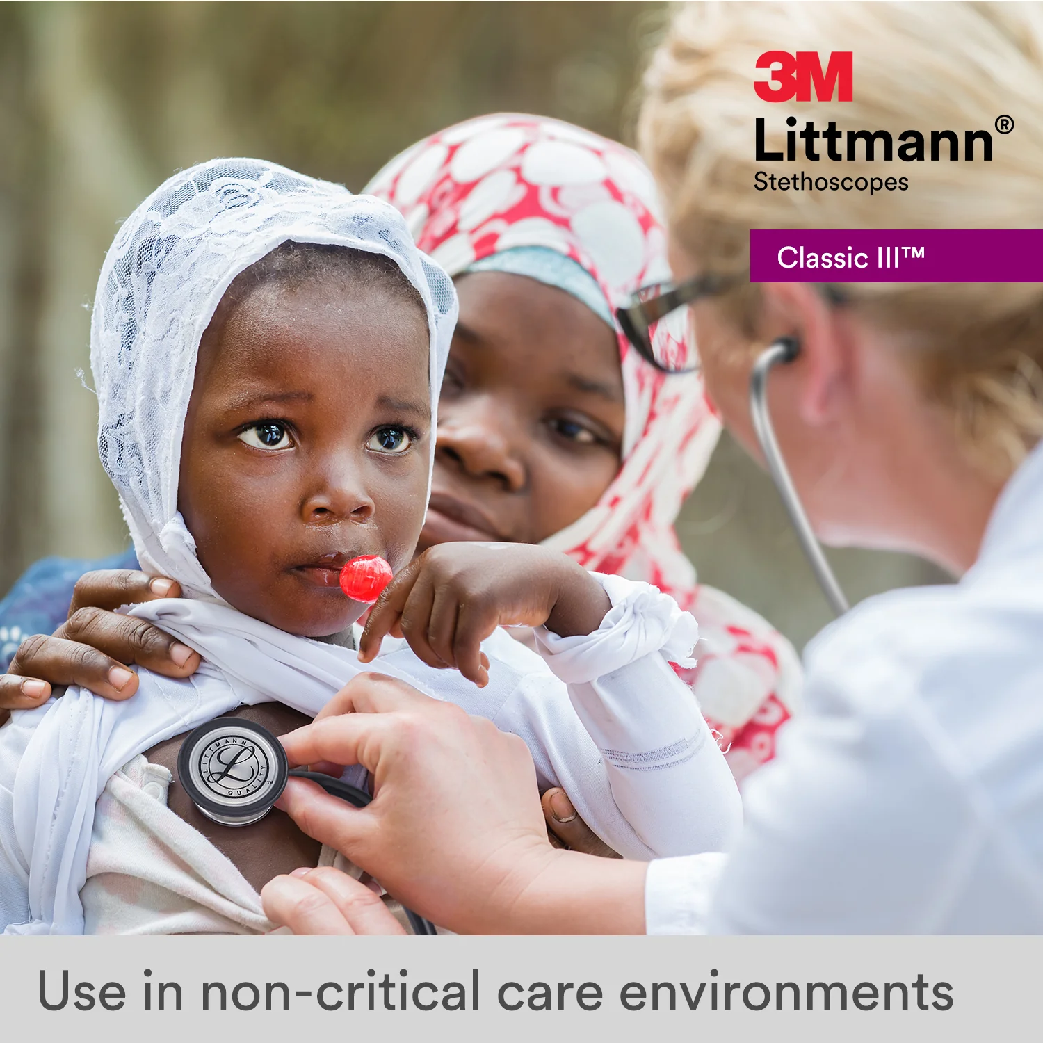 Littmann Classic III Monitoring Stethoscope: Lavender 5832 - OVER ENGRAVED - Image 3