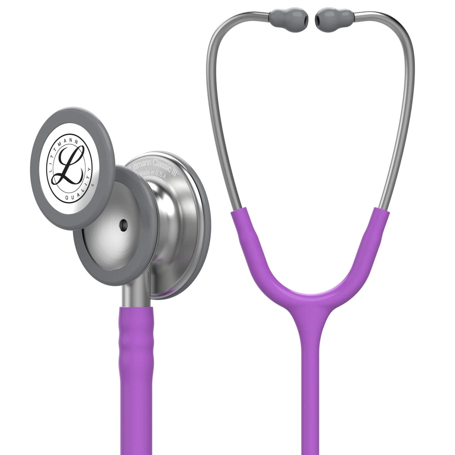Littmann Classic III Monitoring Stethoscope: Lavender 5832 - OVER ENGRAVED - Image 5
