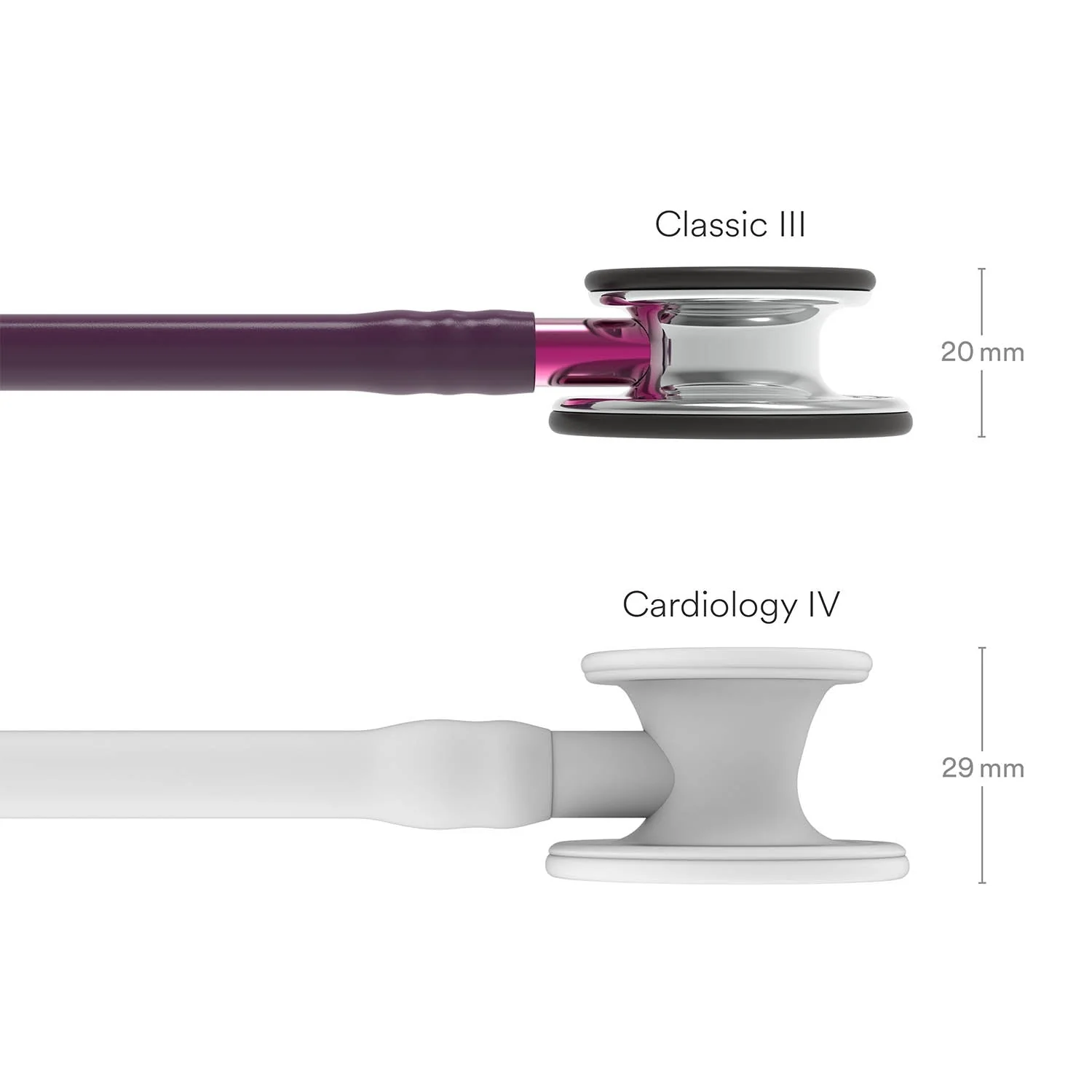 Littmann Classic III Monitoring Stethoscope: Mirror & Plum - Pink Stem 5960 - OVER ENGRAVED - Image 8