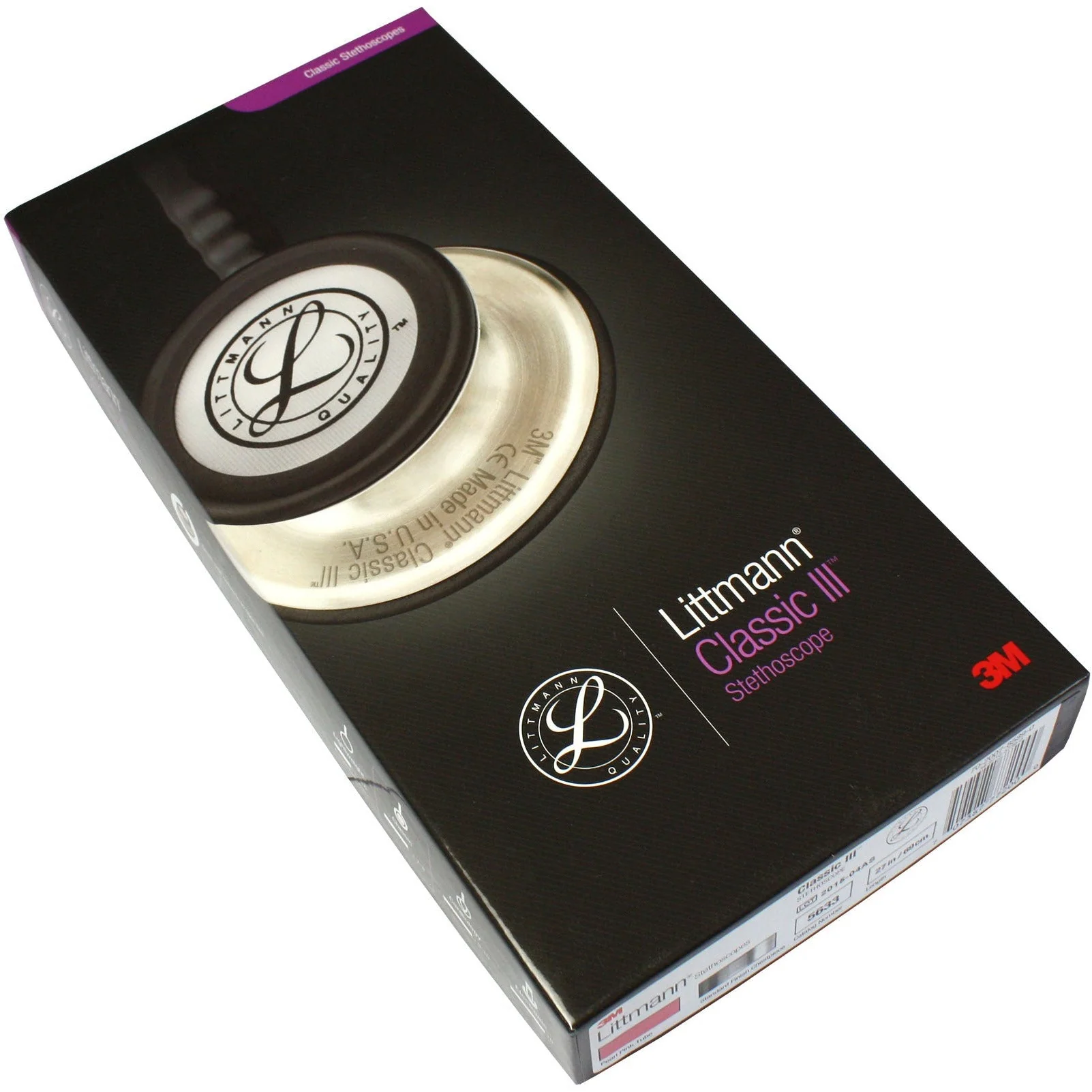 Littmann Classic III Monitoring Stethoscope: Pearl Pink 5633 - OVER ENGRAVED - Image 11