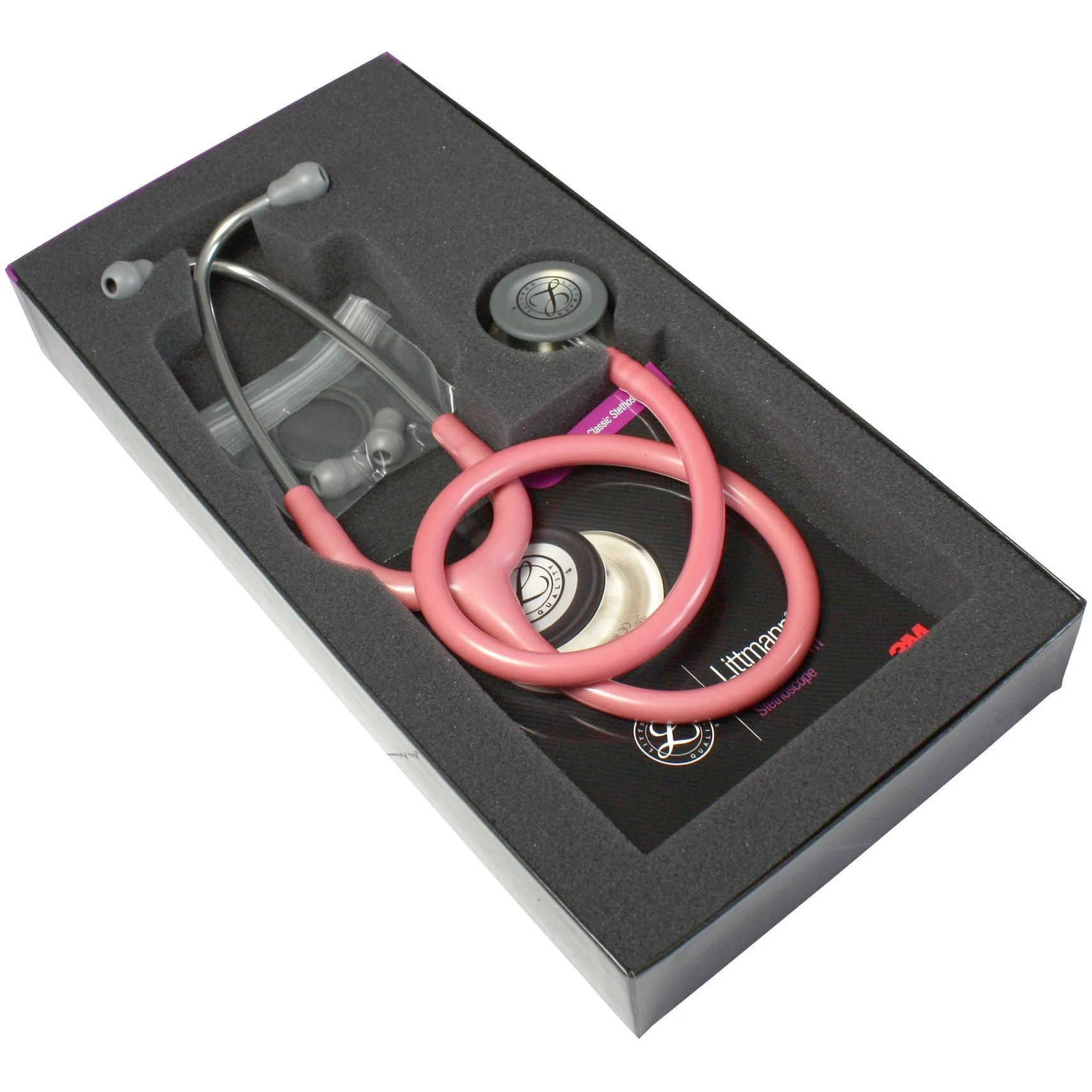Littmann Classic III Monitoring Stethoscope: Pearl Pink 5633 - OVER ENGRAVED - Image 13