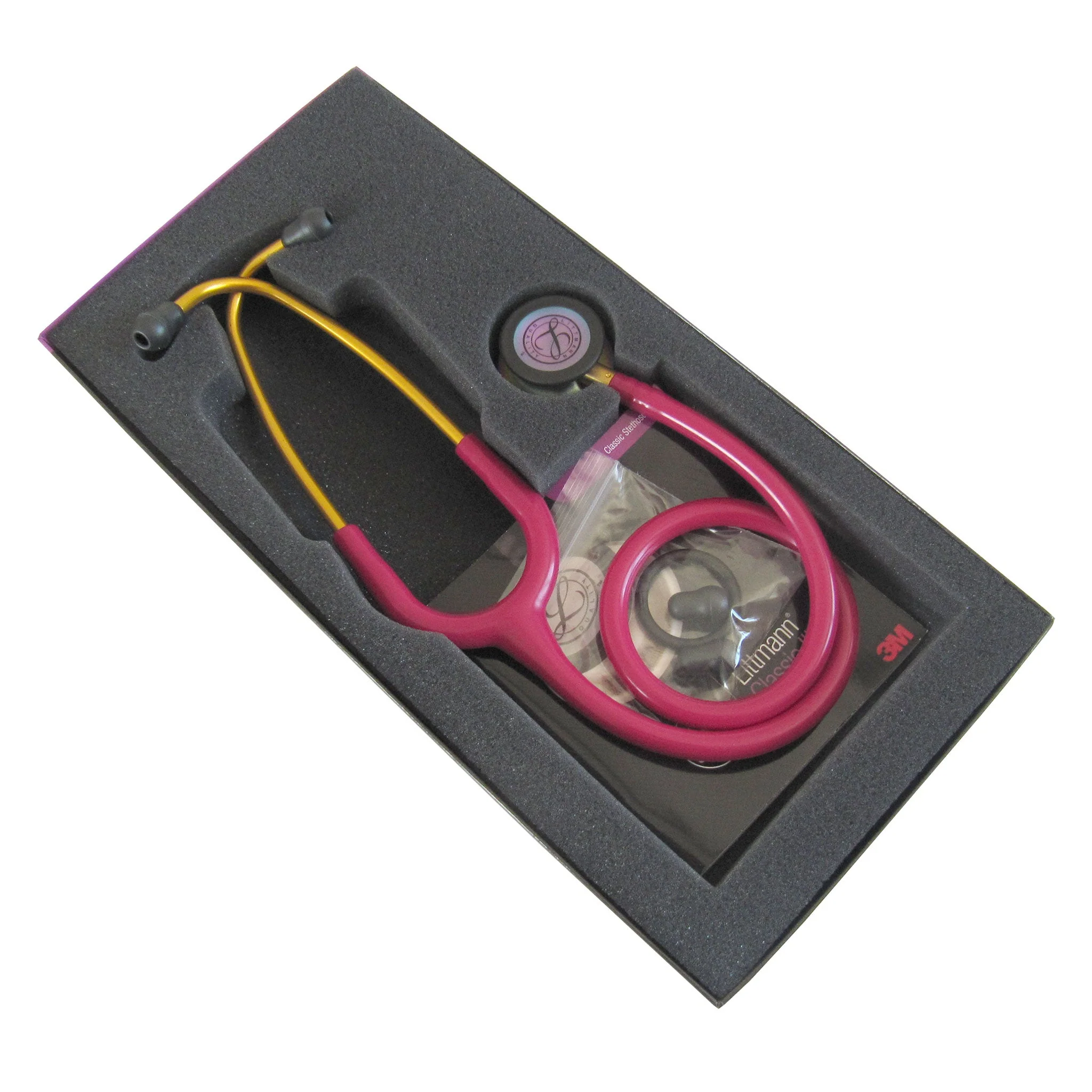 Littmann Classic III Monitoring Stethoscope: Raspberry Rainbow 5806 - Image 9