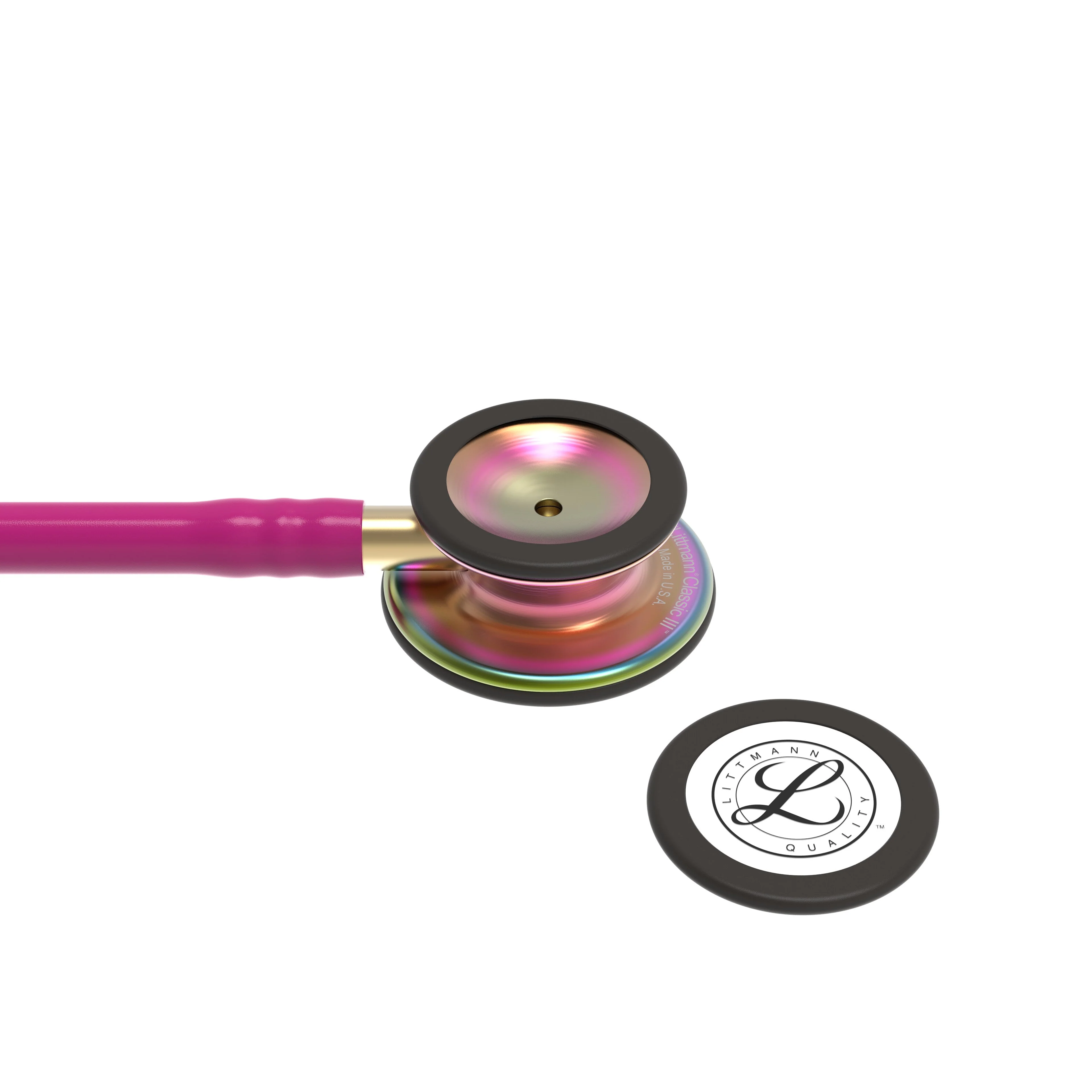 Littmann Classic III Monitoring Stethoscope: Raspberry Rainbow 5806 - Image 5