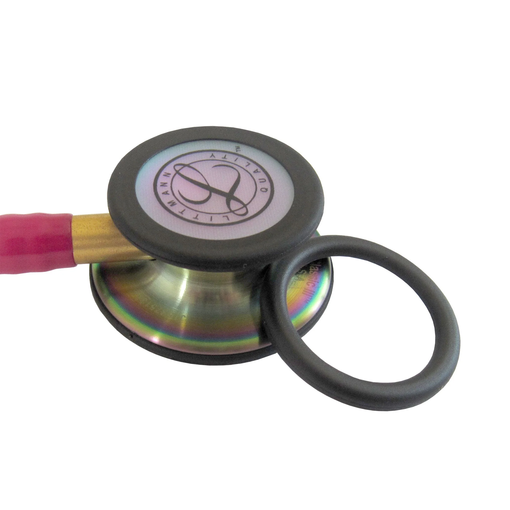 Littmann Classic III Monitoring Stethoscope: Raspberry Rainbow 5806 - Image 7