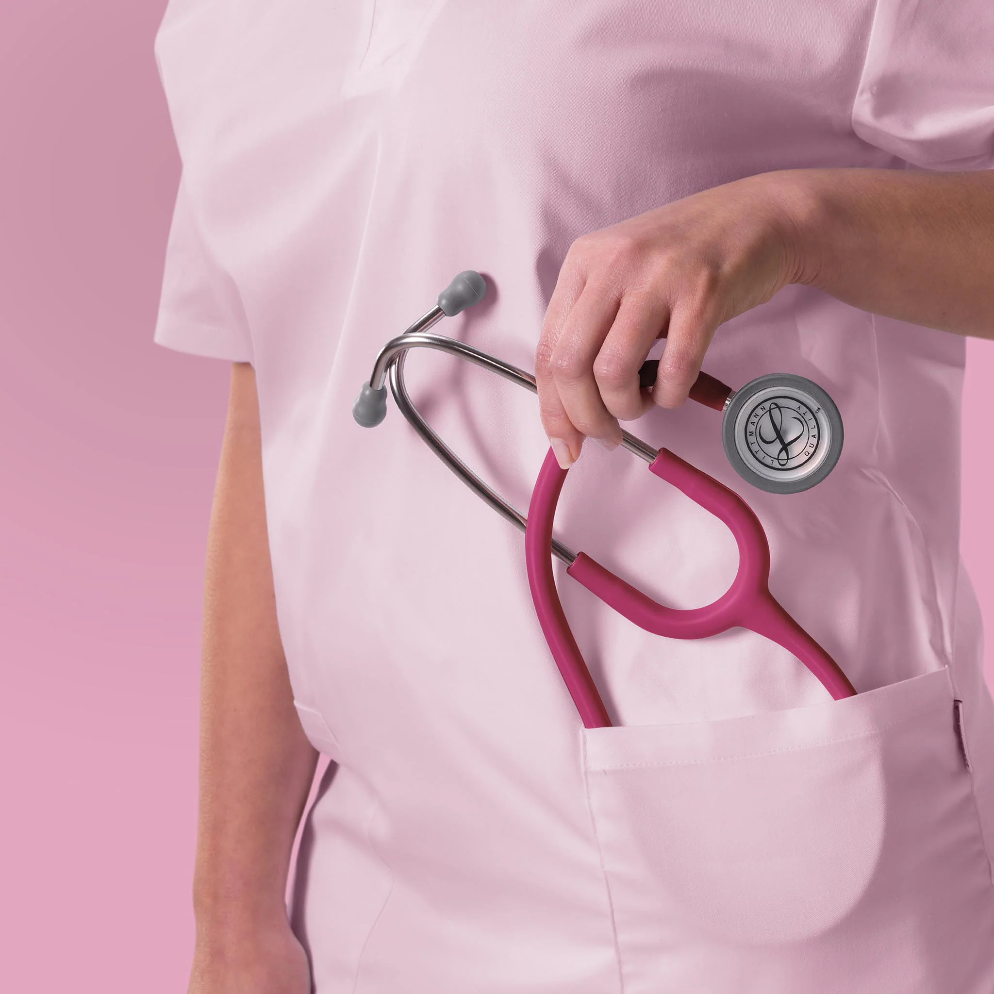 Littmann Classic III Monitoring Stethoscope: Satin Raspberry 5648C - Image 7