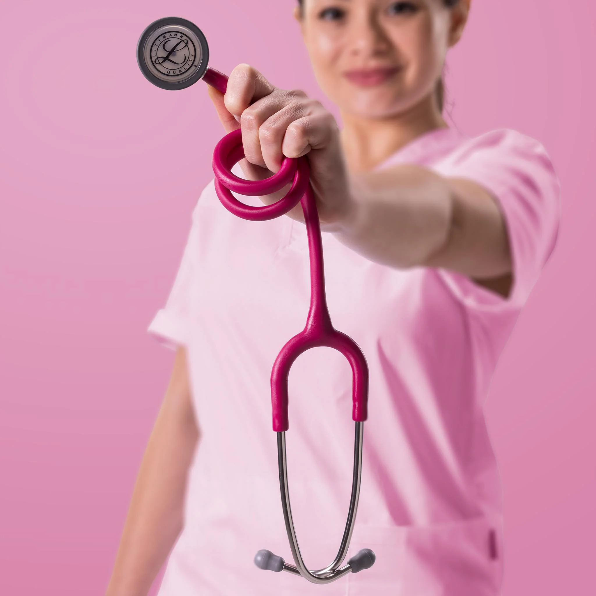 Littmann Classic III Monitoring Stethoscope: Satin Raspberry 5648C - Image 8