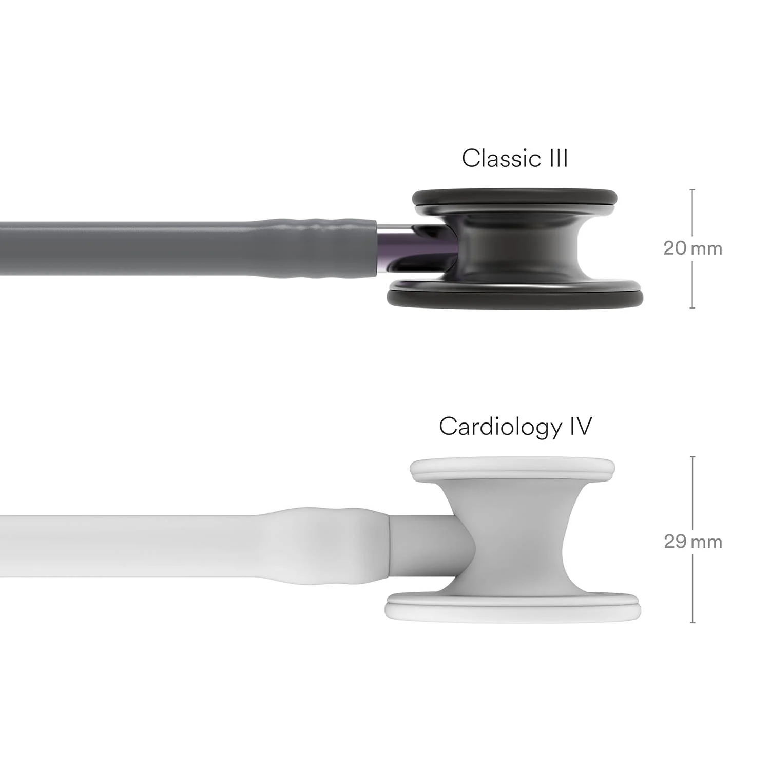 Littmann Classic III Monitoring Stethoscope: Smoke & Gray - Violet Stem 5873 - Image 4