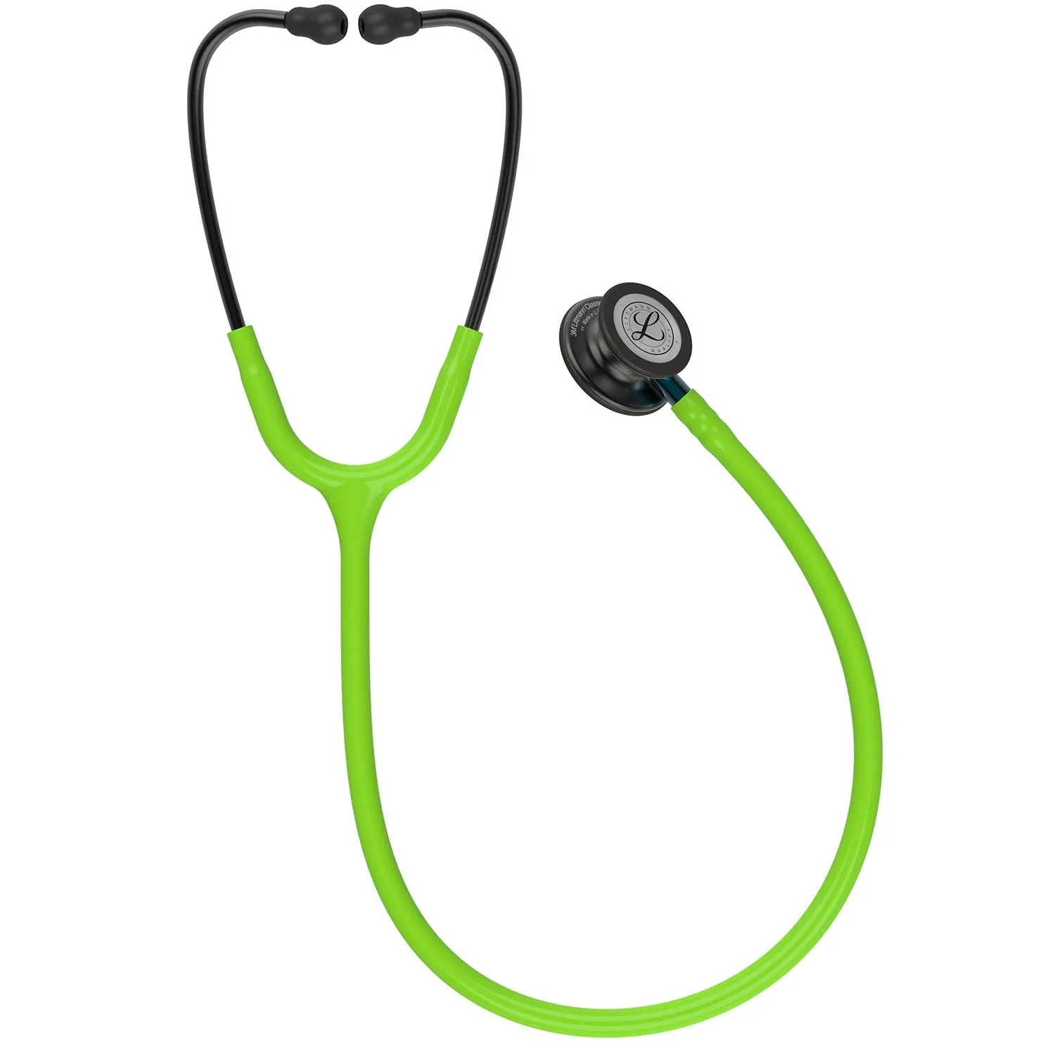 Littmann Classic III Monitoring Stethoscope: Smoke & Lime Green - Blue Stem 5875 - Image 5